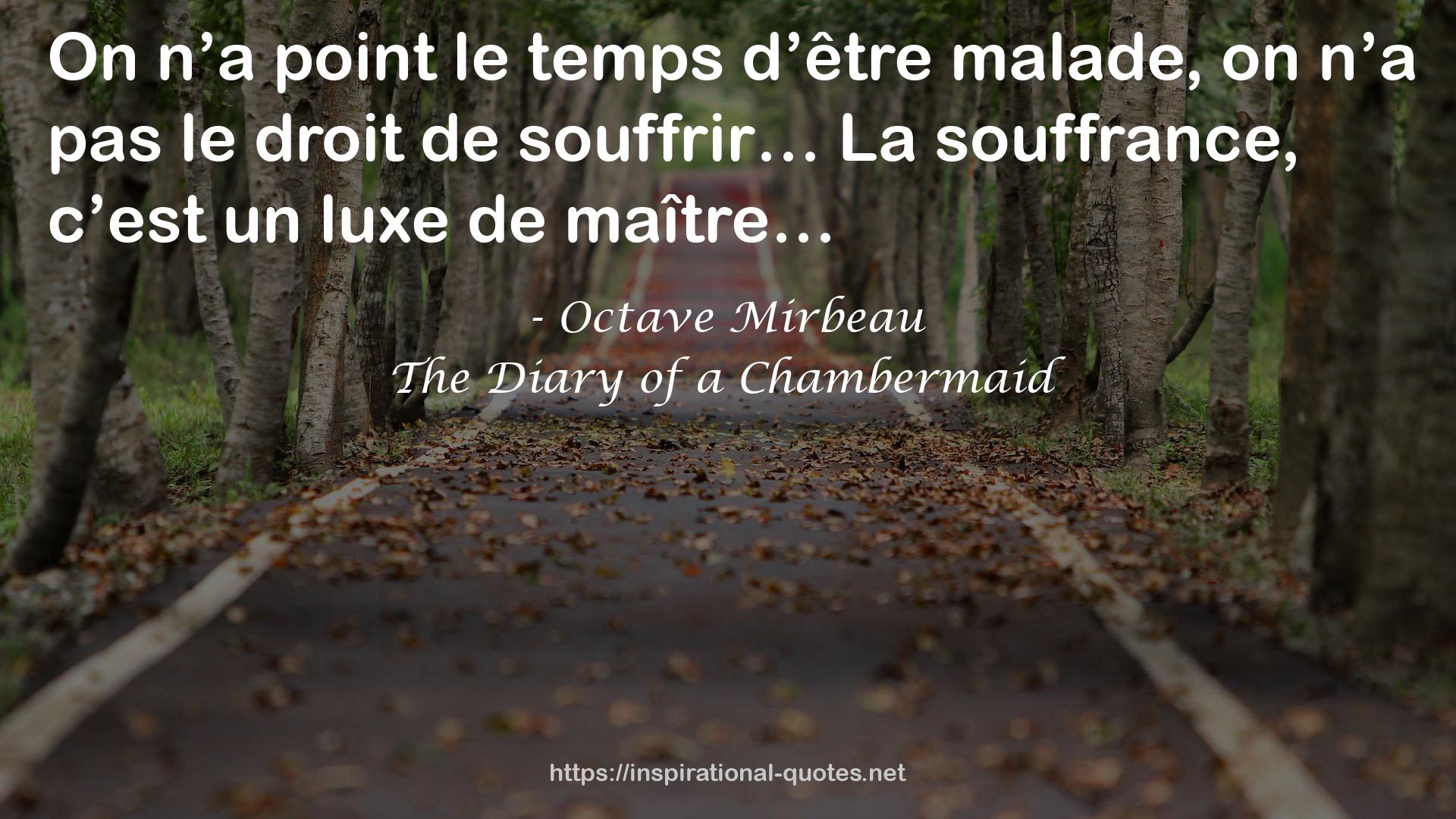 The Diary of a Chambermaid QUOTES