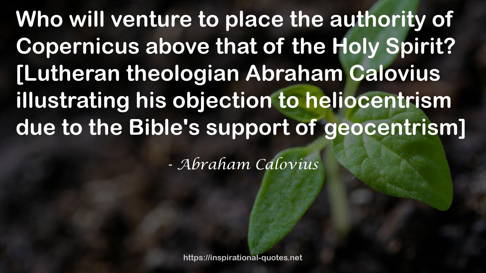 Abraham Calovius QUOTES