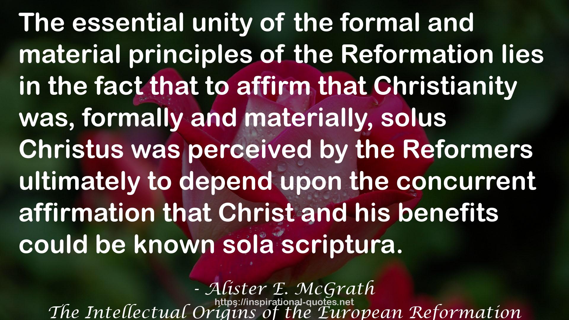 The Intellectual Origins of the European Reformation QUOTES