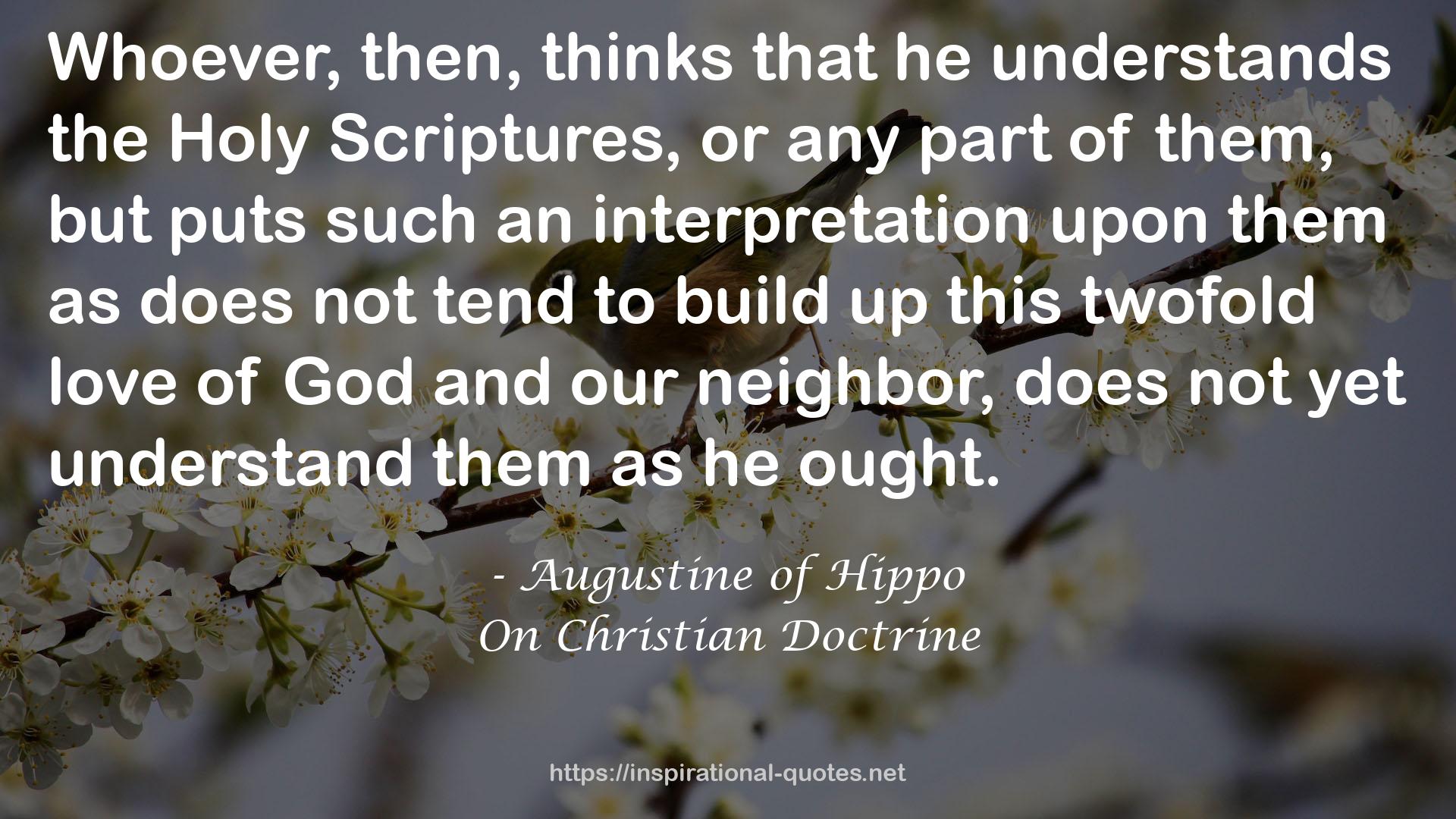On Christian Doctrine QUOTES