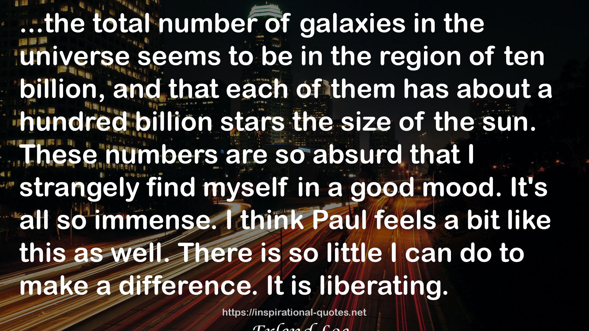 about a hundred billion stars  QUOTES