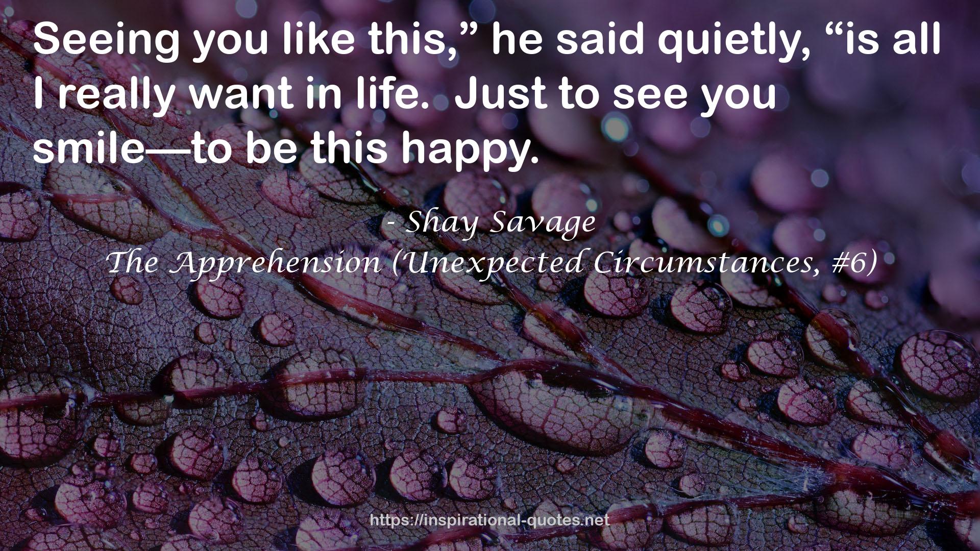 The Apprehension (Unexpected Circumstances, #6) QUOTES