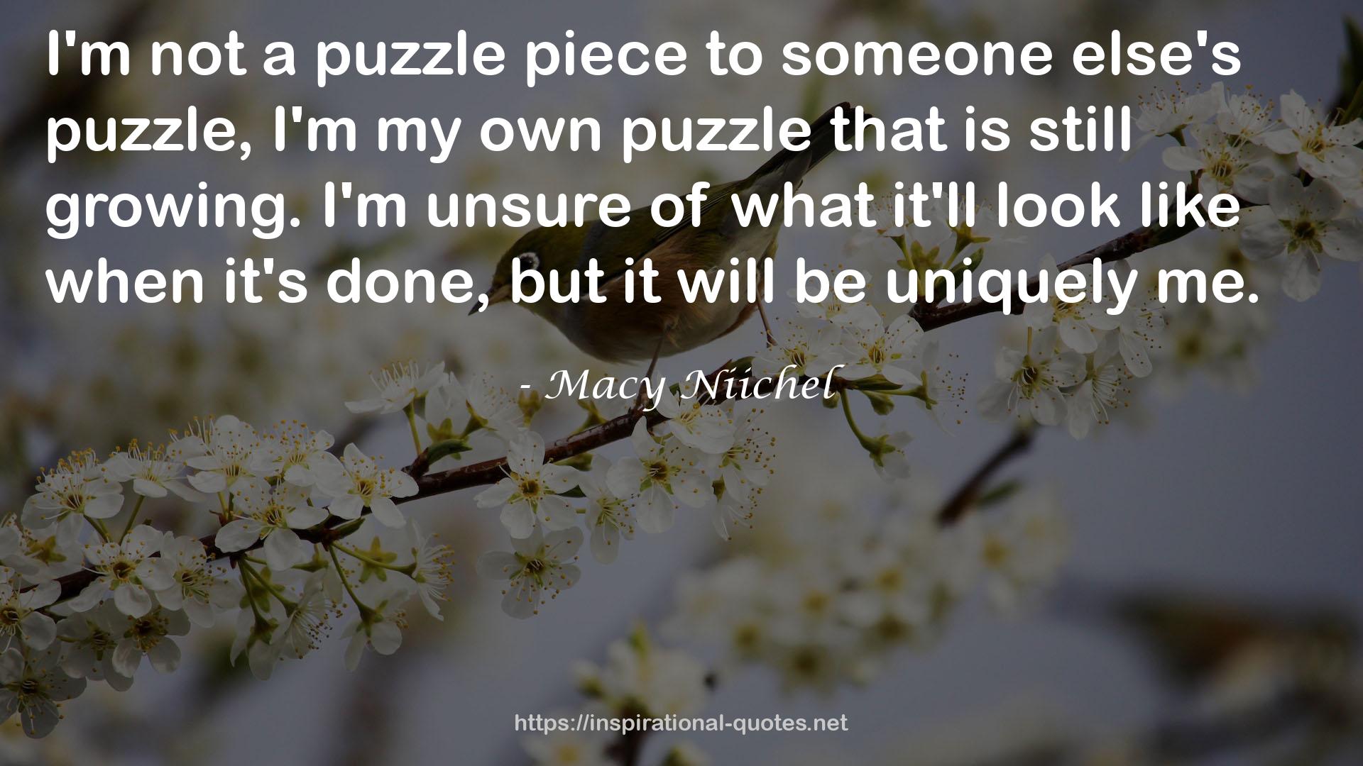 my own puzzle  QUOTES