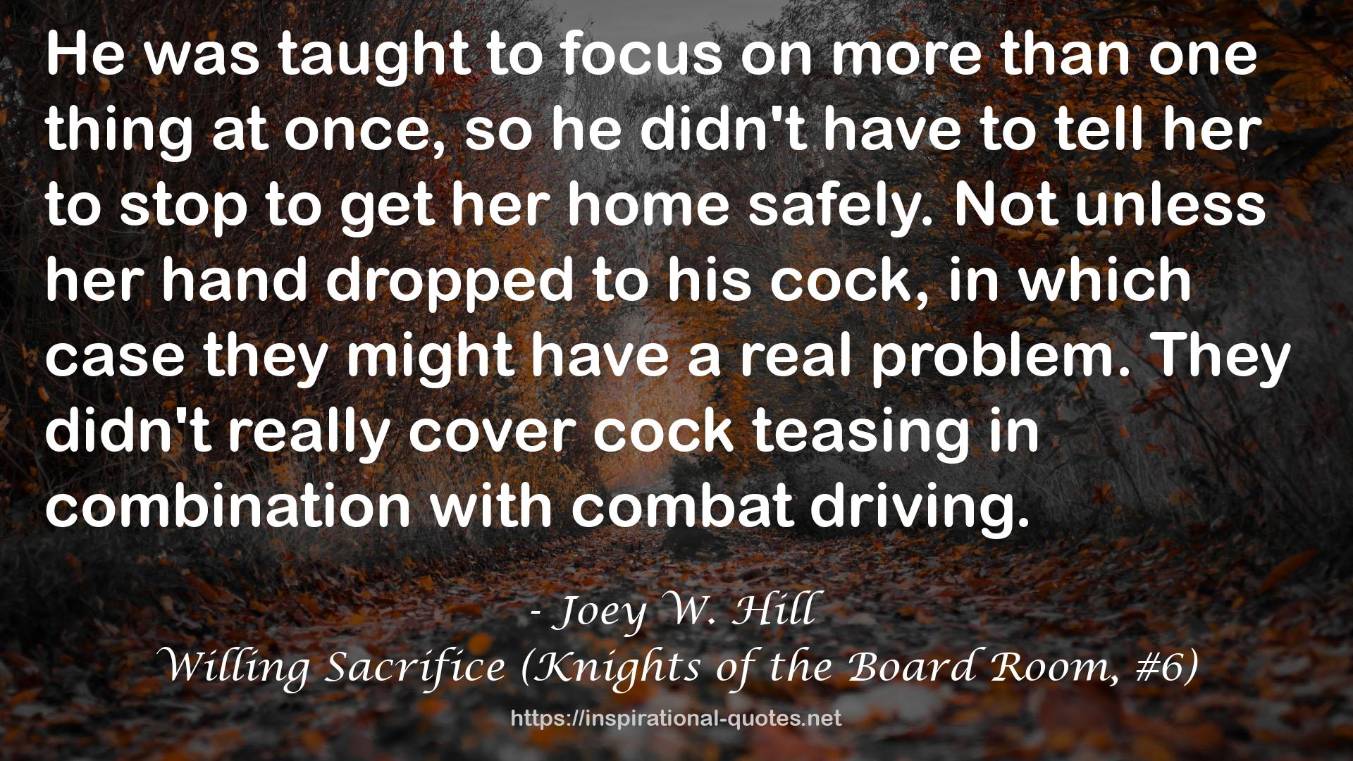 Willing Sacrifice (Knights of the Board Room, #6) QUOTES