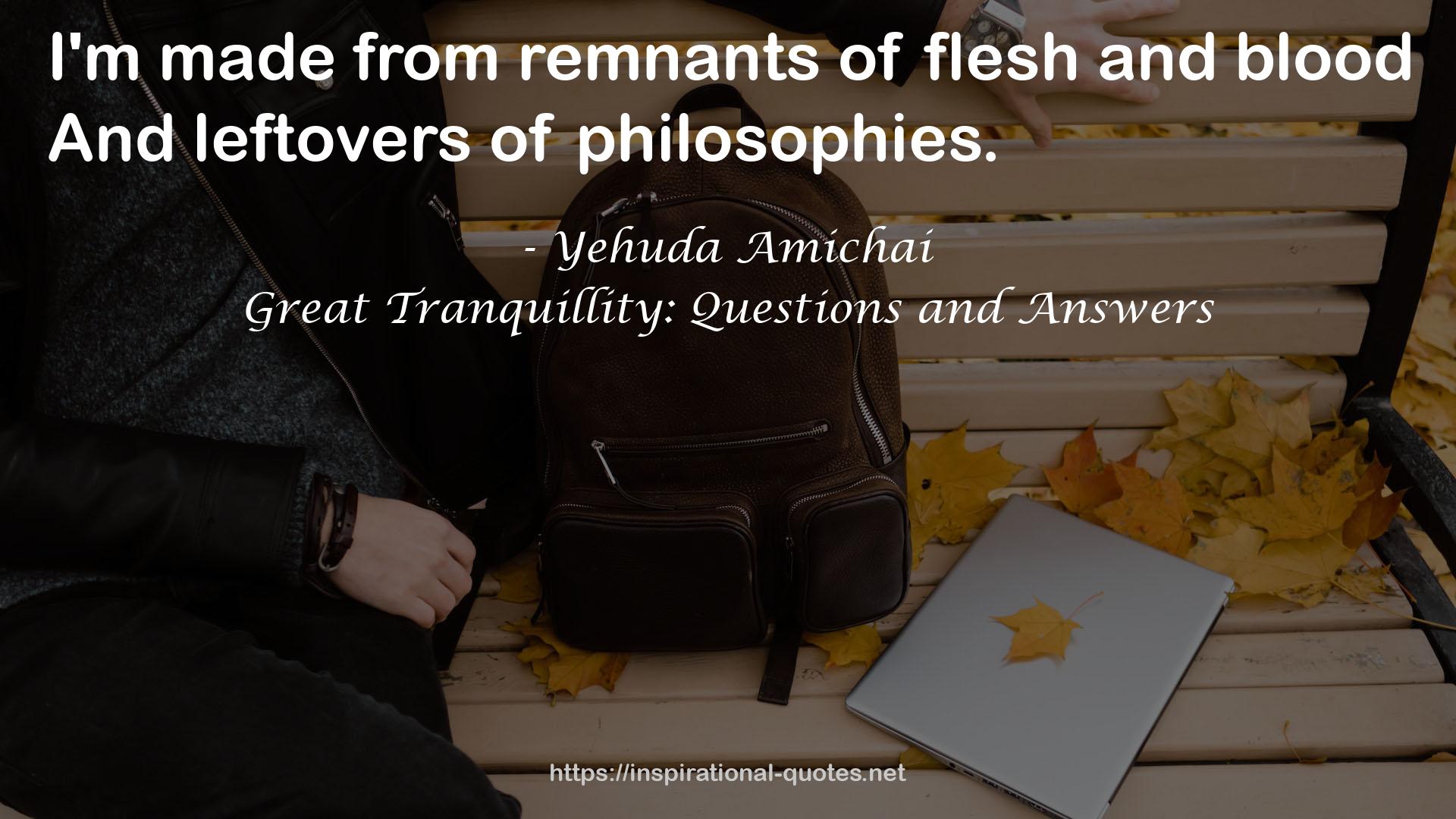 Great Tranquillity: Questions and Answers QUOTES