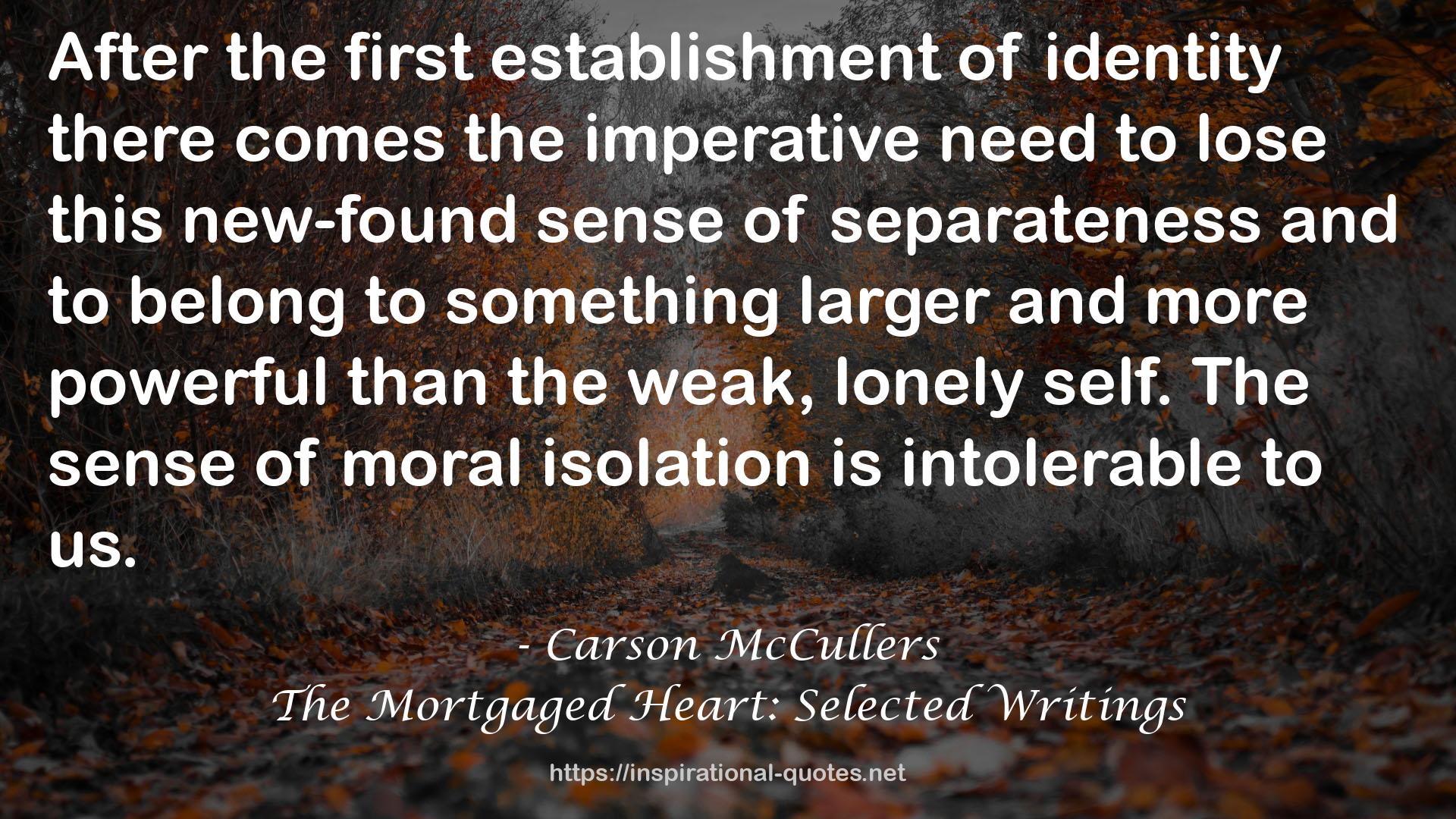 moral isolation  QUOTES