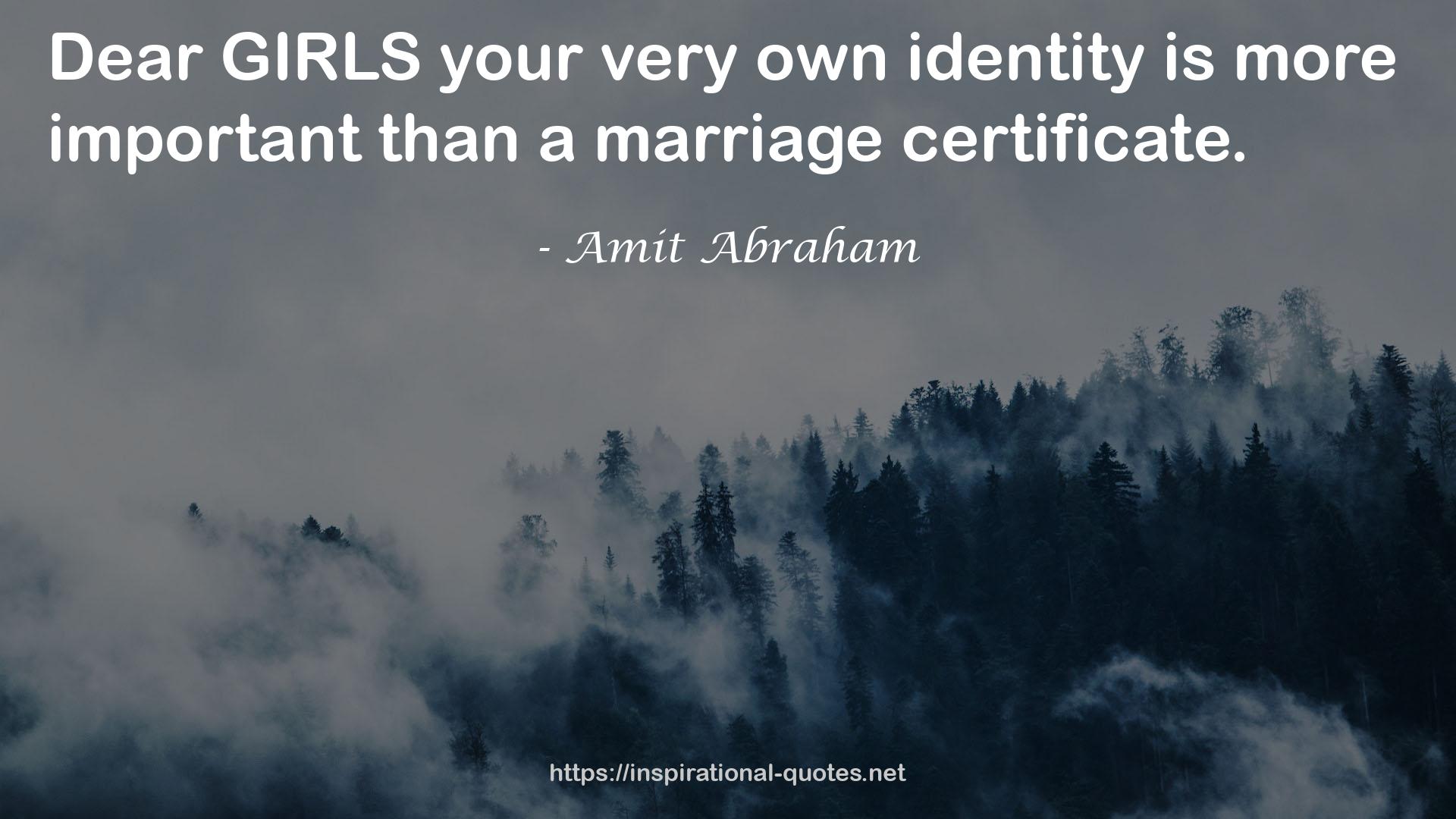 your very own identity  QUOTES