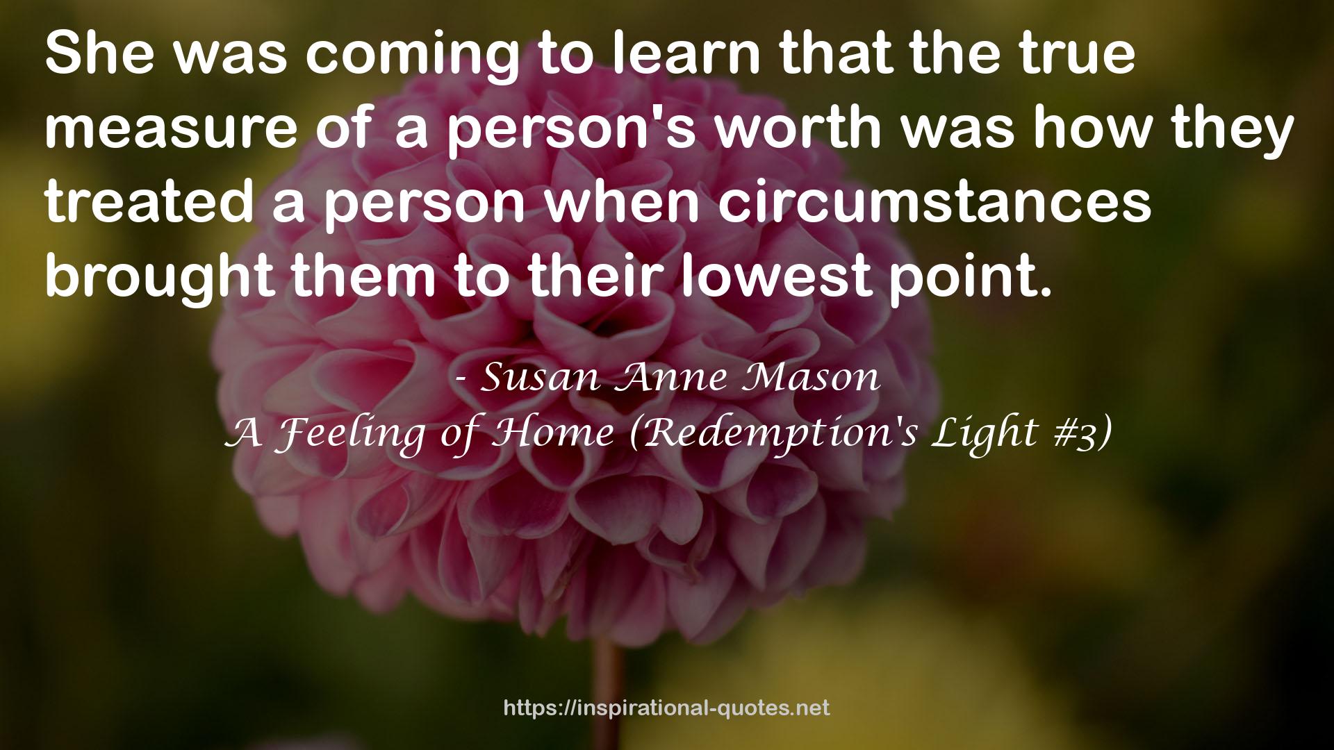 A Feeling of Home (Redemption's Light #3) QUOTES