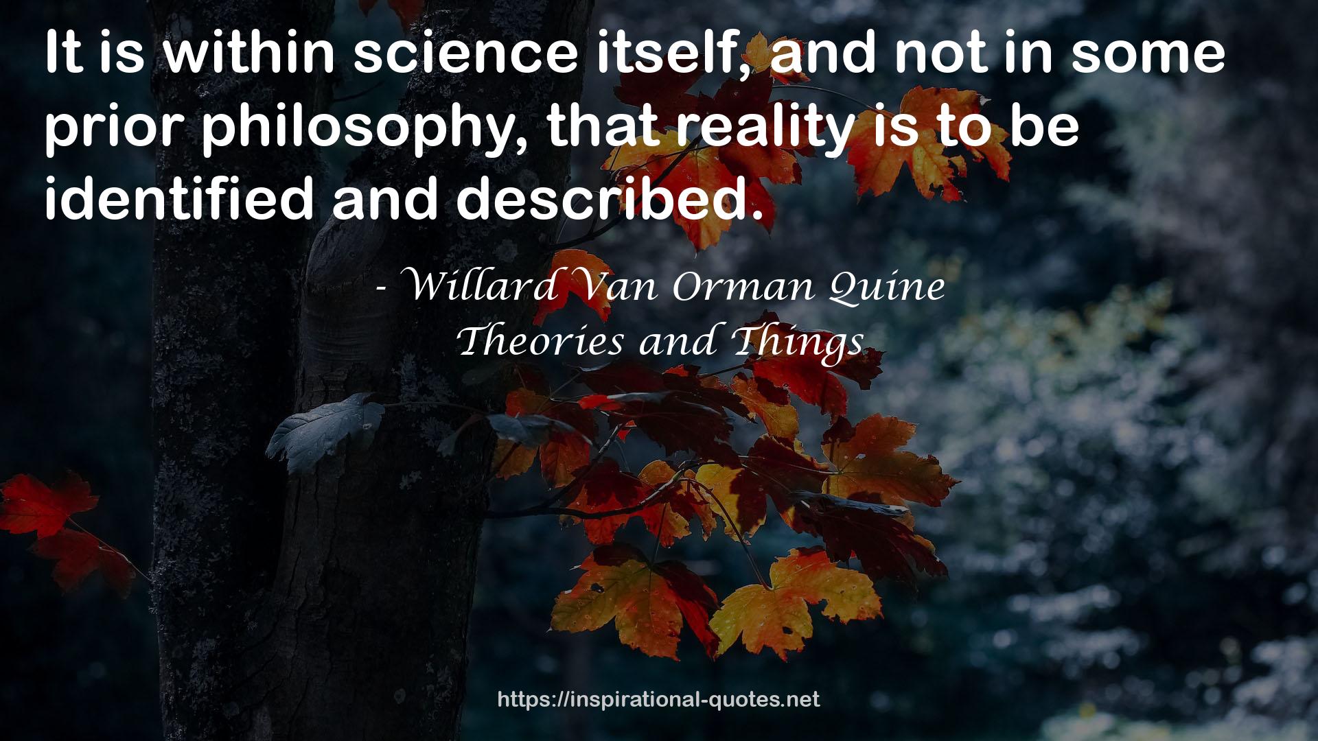 Theories and Things QUOTES