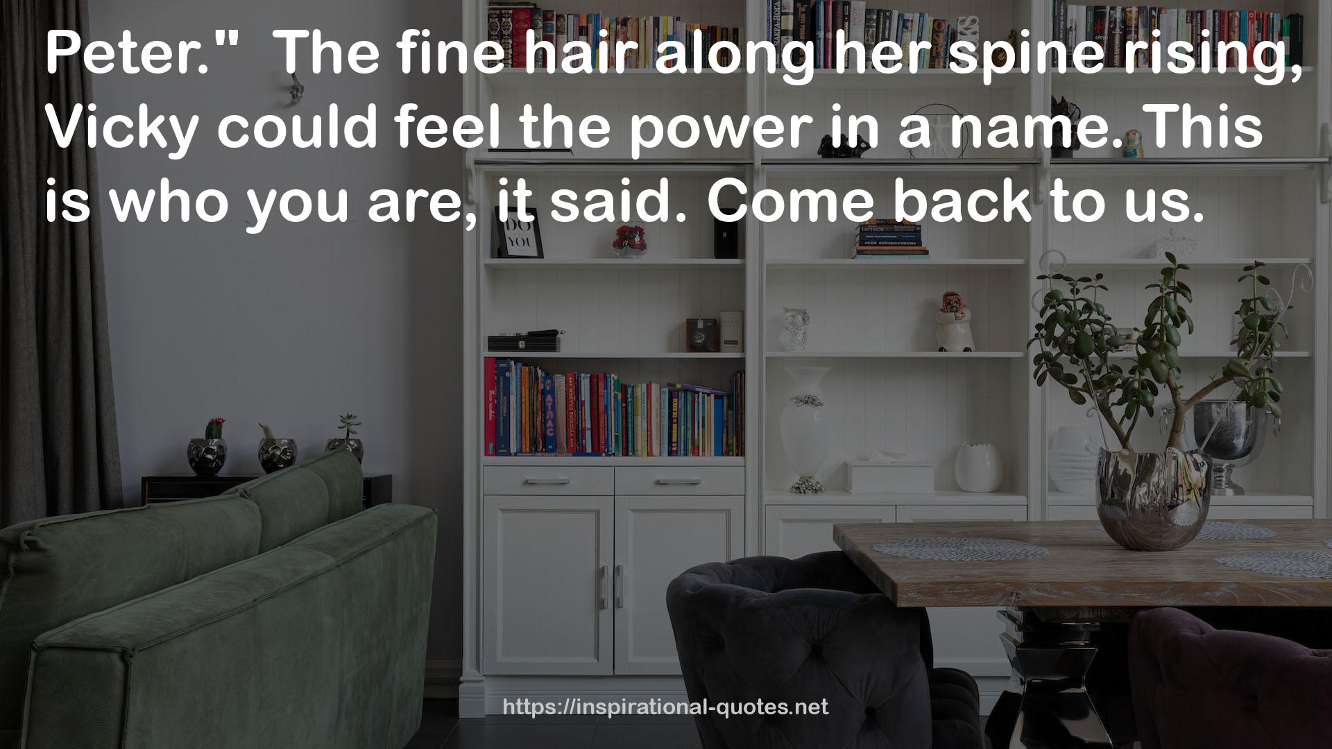The fine hair  QUOTES