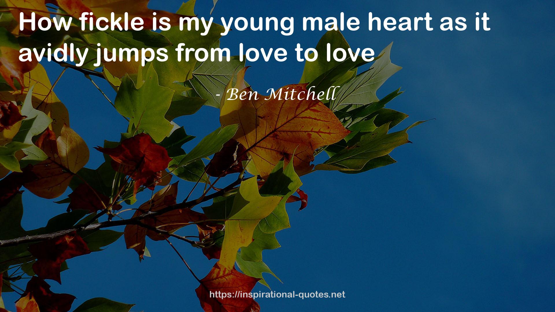 my young male heart  QUOTES