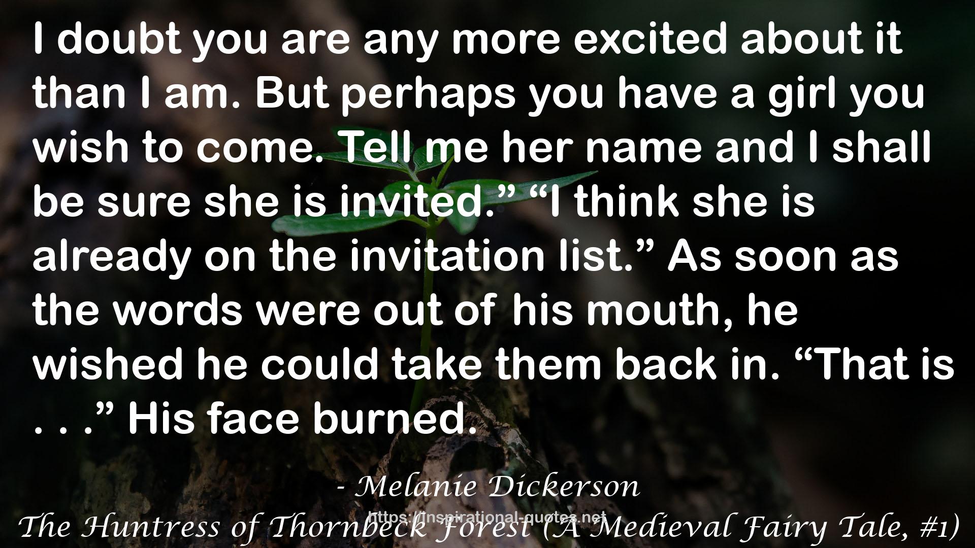 The Huntress of Thornbeck Forest (A Medieval Fairy Tale, #1) QUOTES