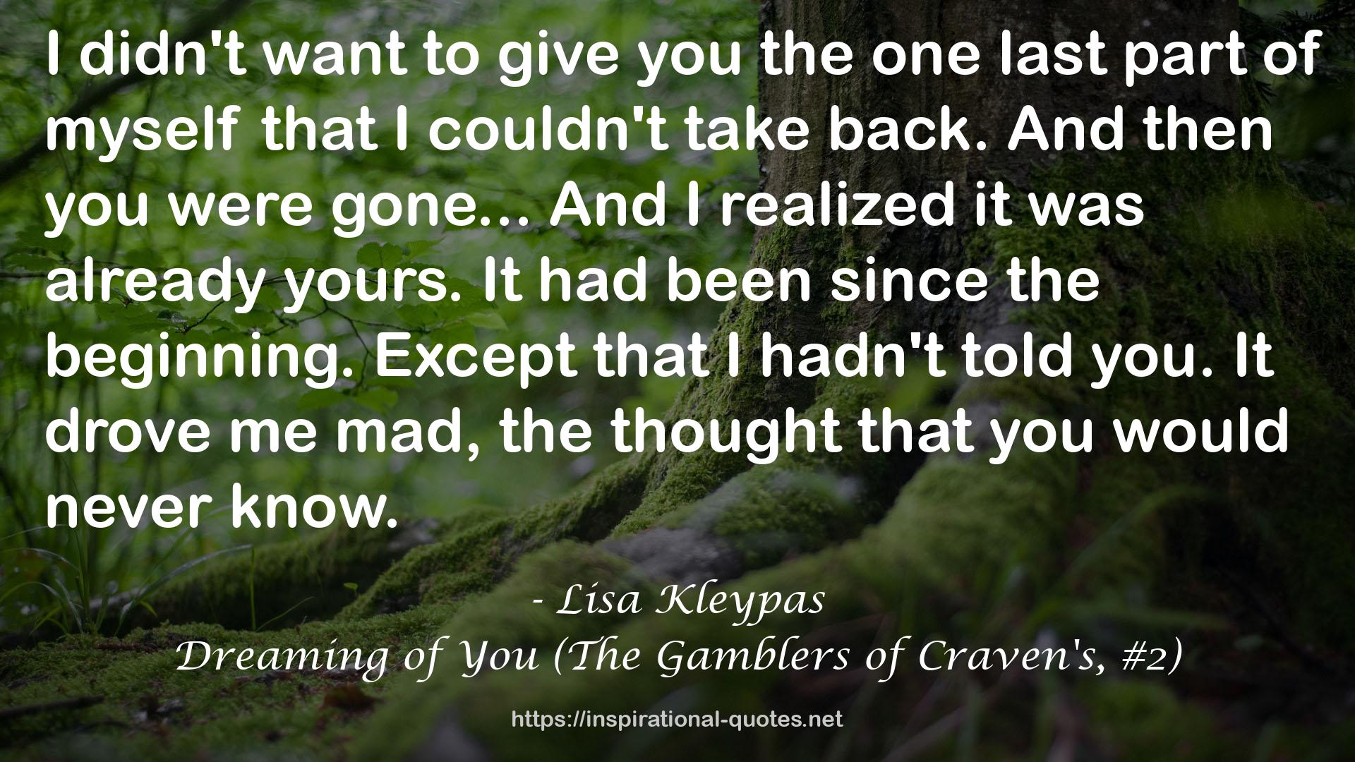 Dreaming of You (The Gamblers of Craven's, #2) QUOTES