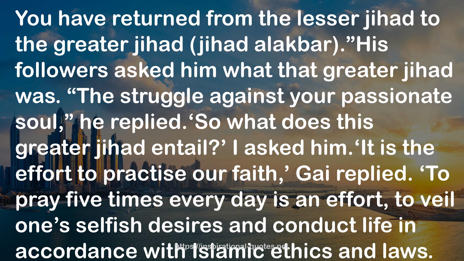 the greater jihad  QUOTES