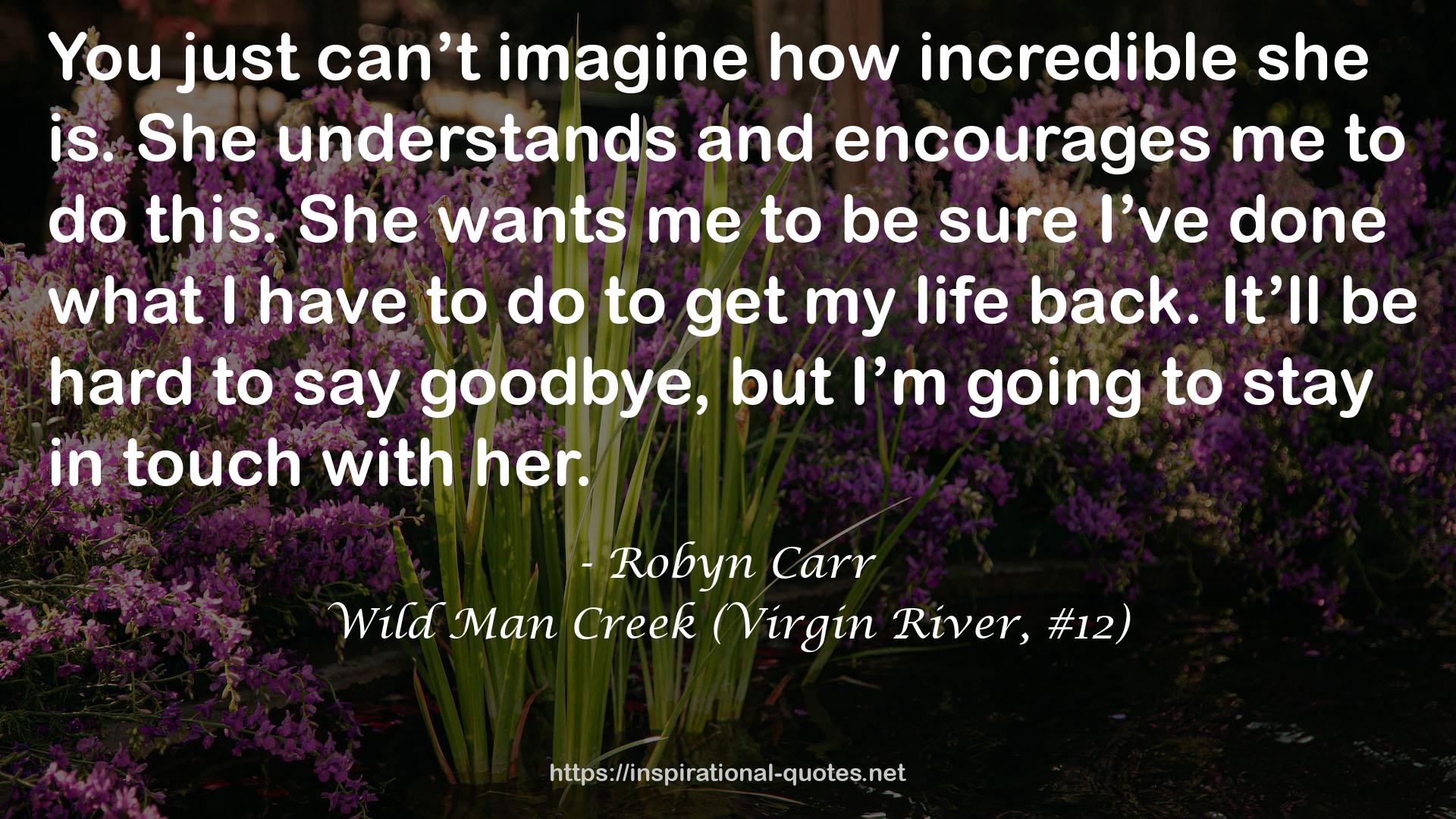 Wild Man Creek (Virgin River, #12) QUOTES