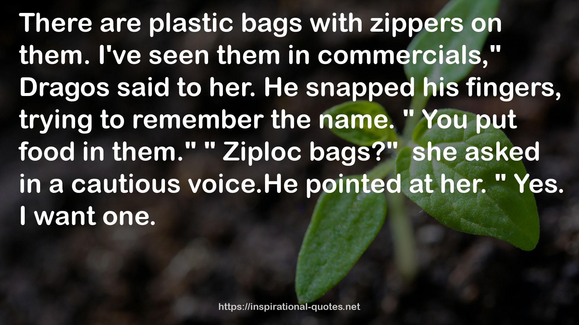 plastic bags  QUOTES