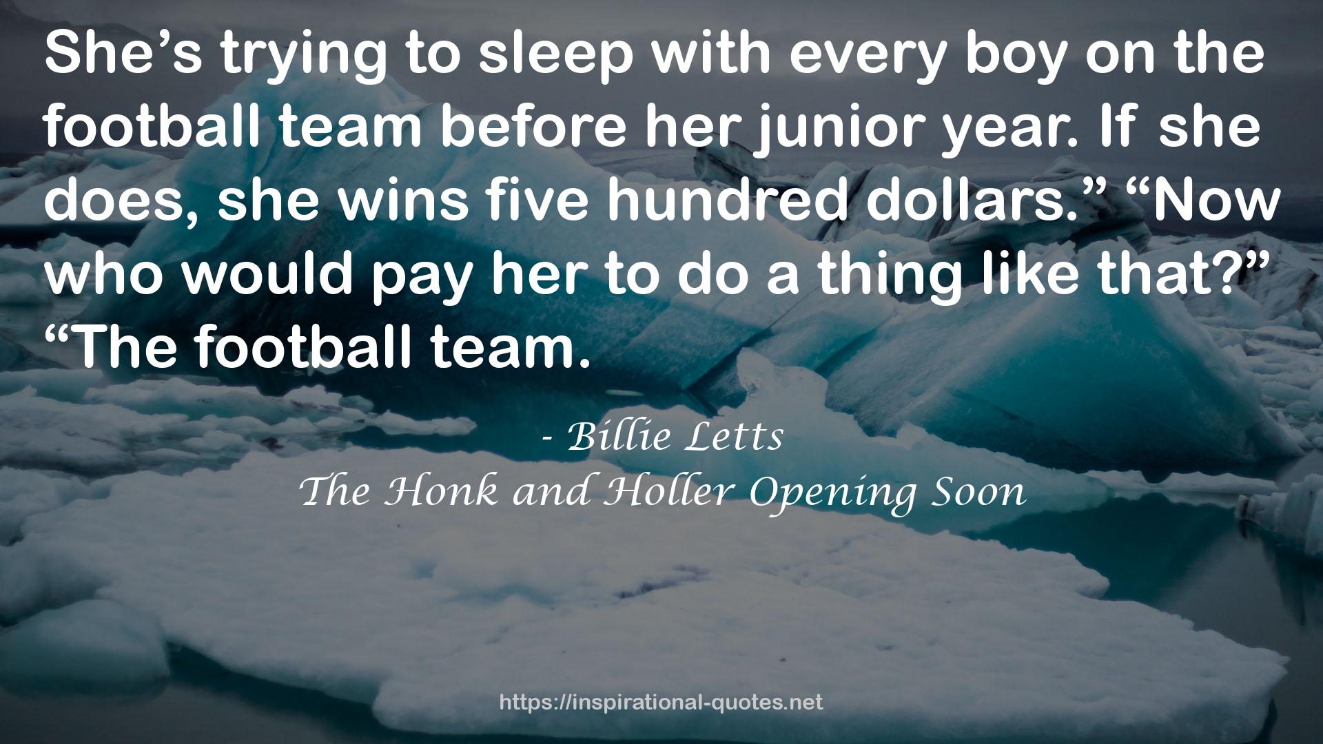The Honk and Holler Opening Soon QUOTES