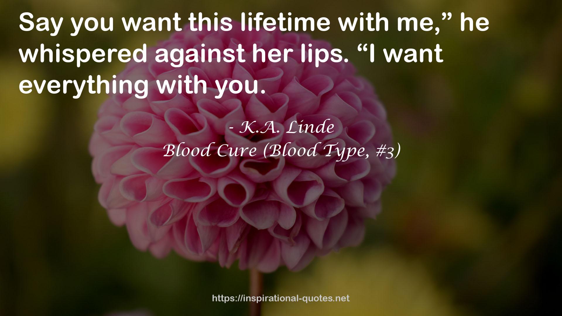 Blood Cure (Blood Type, #3) QUOTES