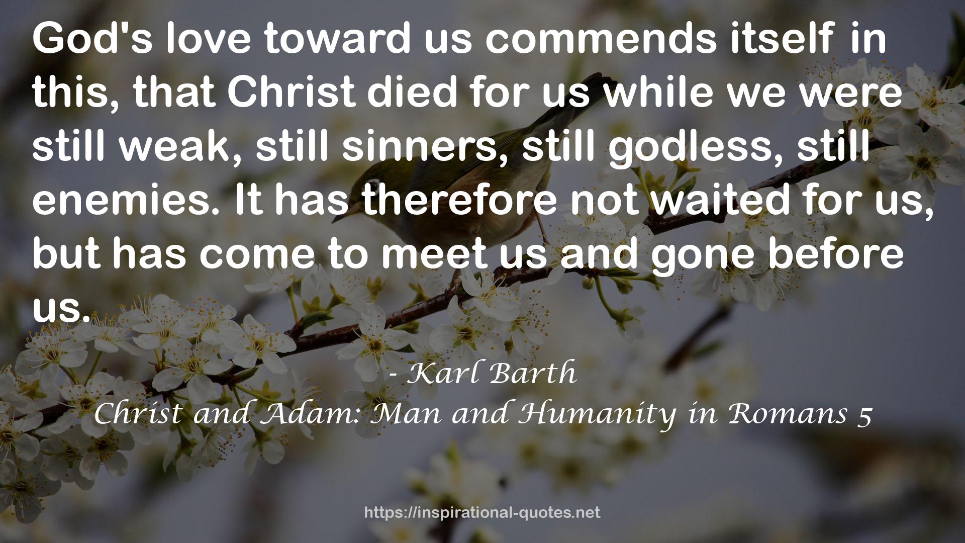 Christ and Adam: Man and Humanity in Romans 5 QUOTES