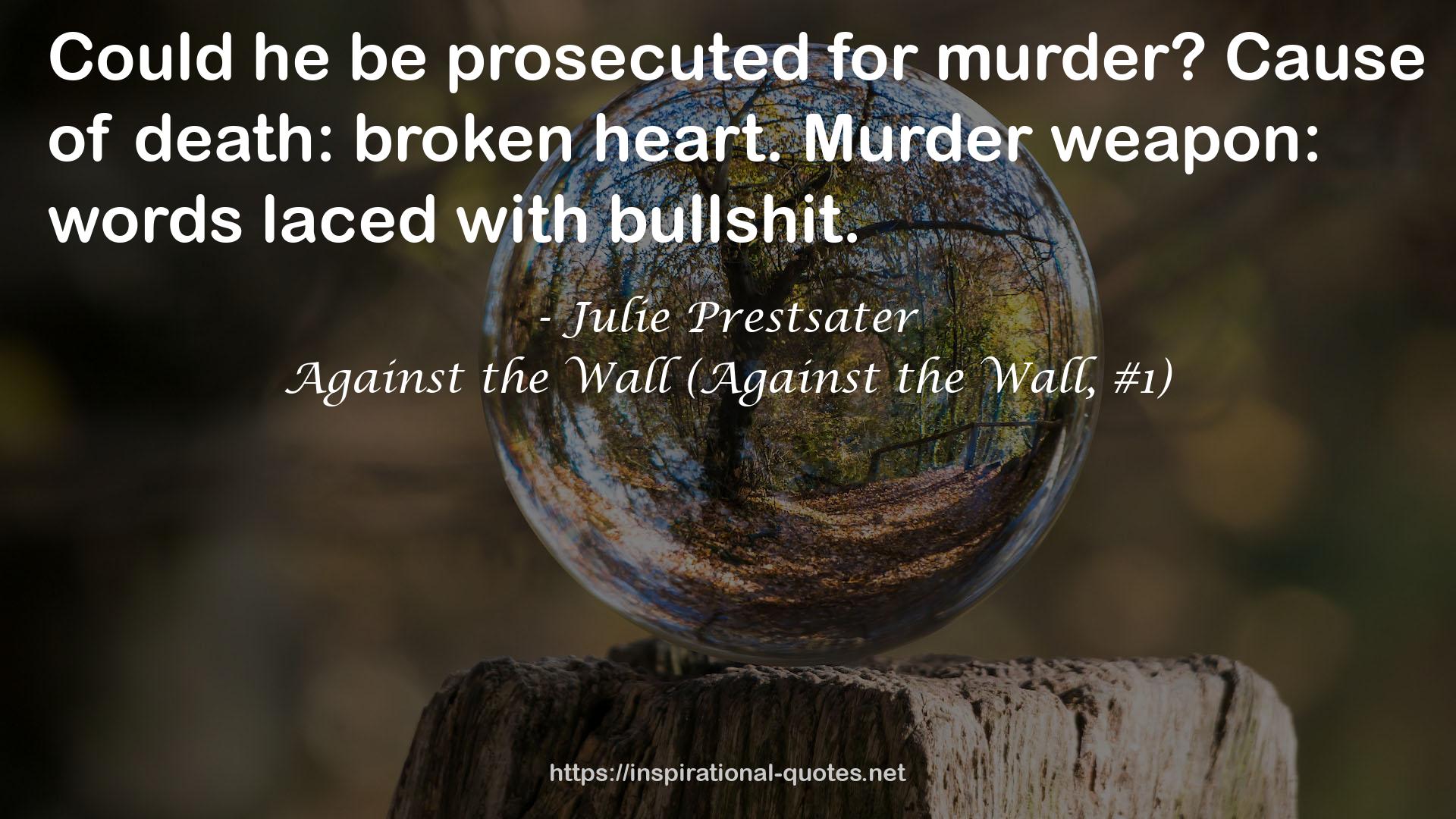 Against the Wall (Against the Wall, #1) QUOTES
