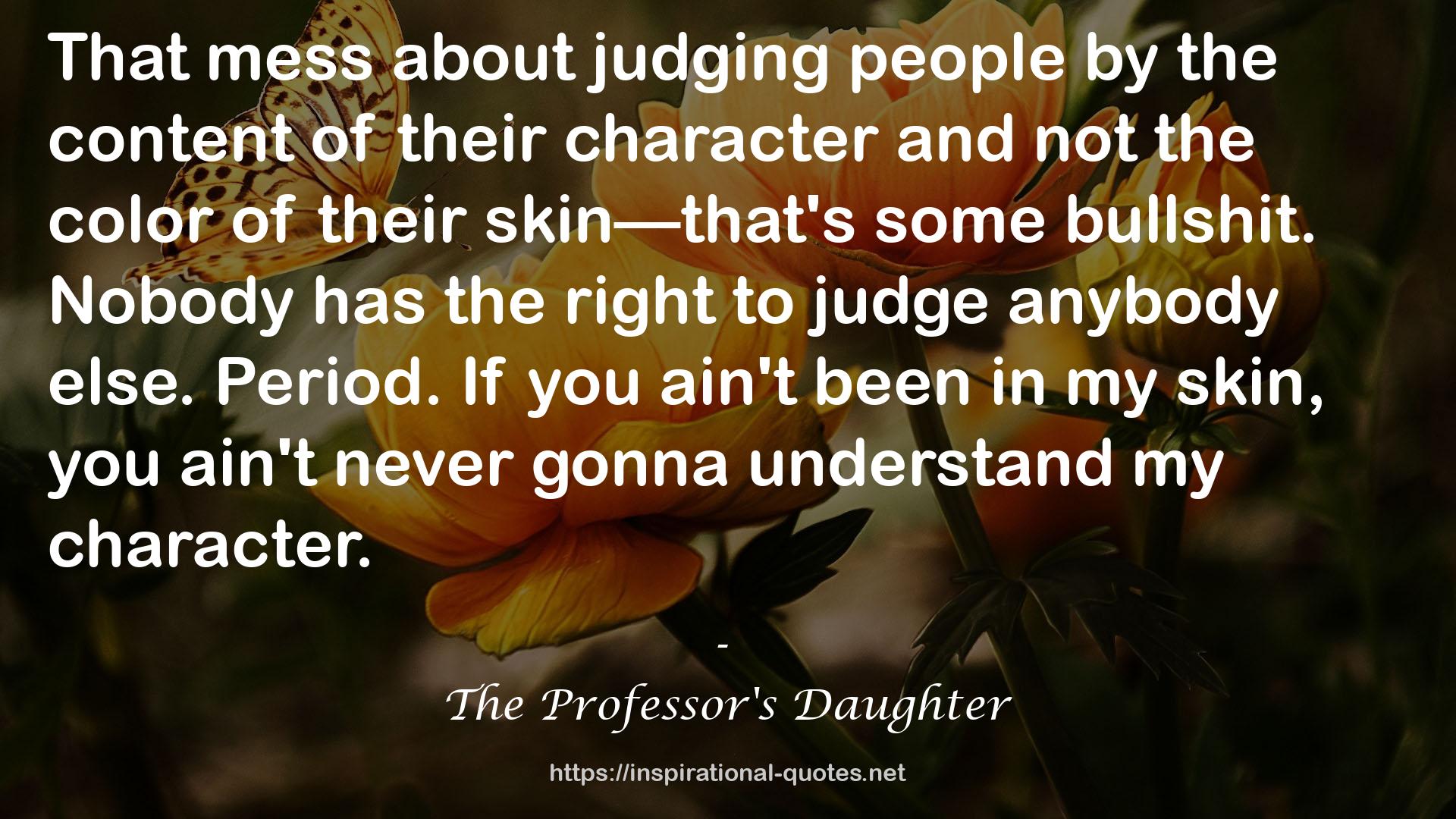 The Professor's Daughter QUOTES