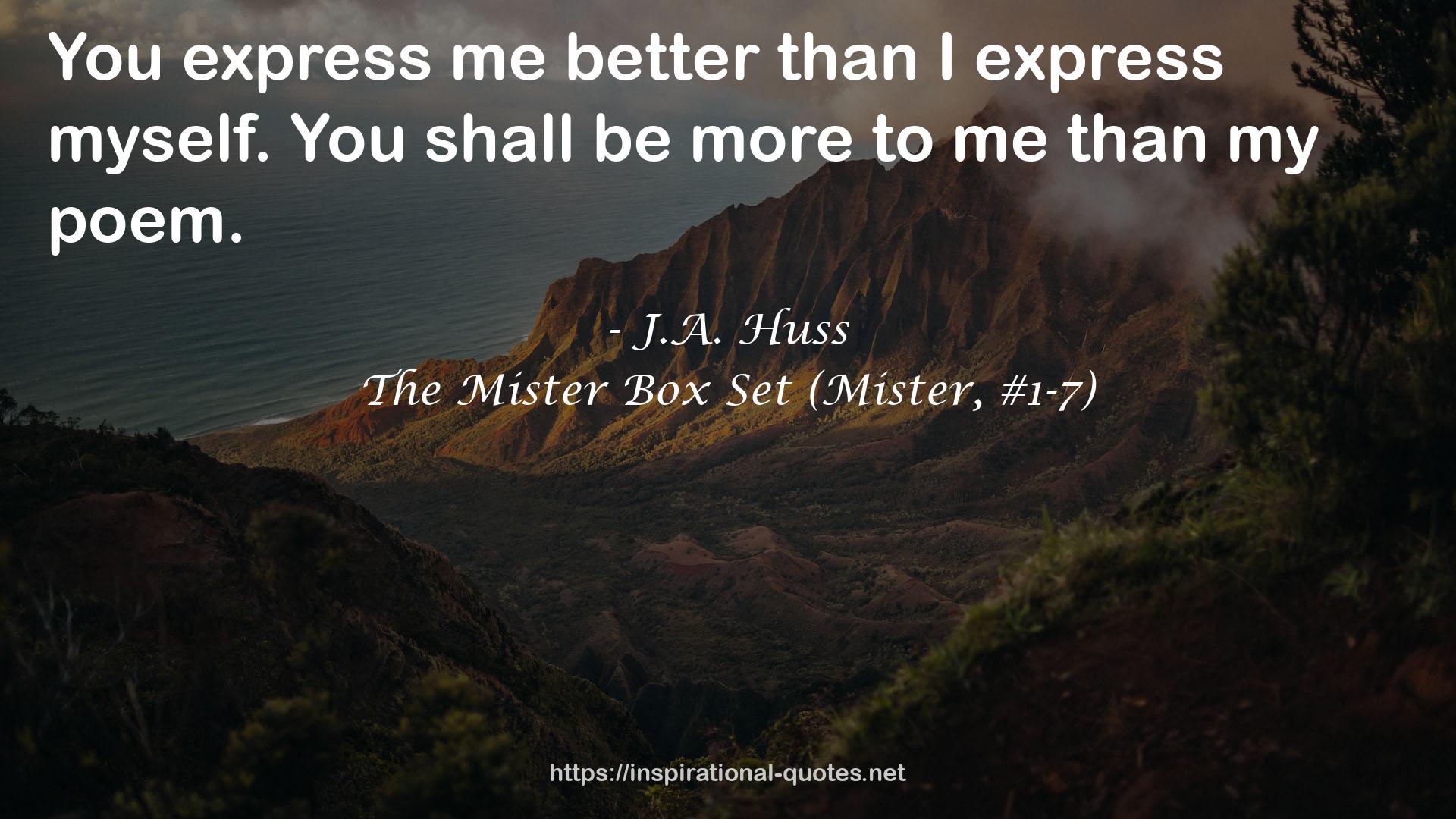 The Mister Box Set (Mister, #1-7) QUOTES