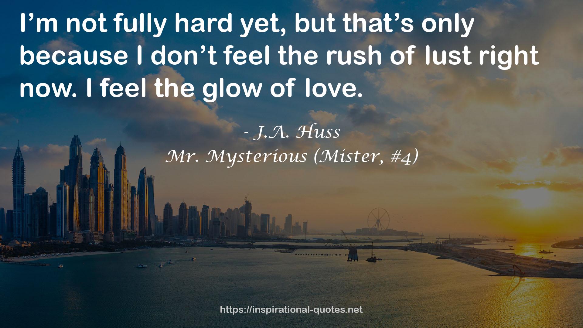 Mr. Mysterious (Mister, #4) QUOTES