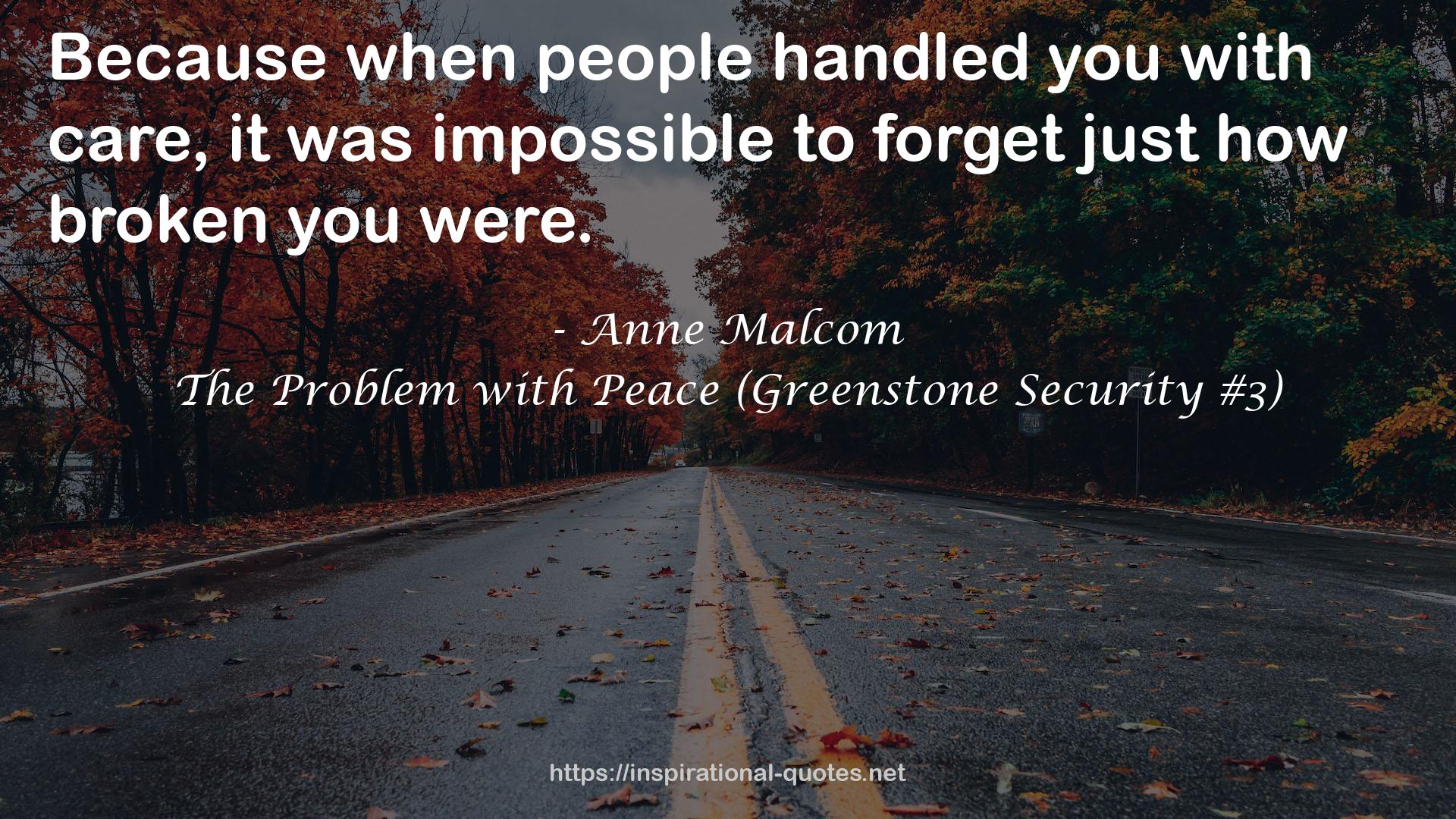 The Problem with Peace (Greenstone Security #3) QUOTES
