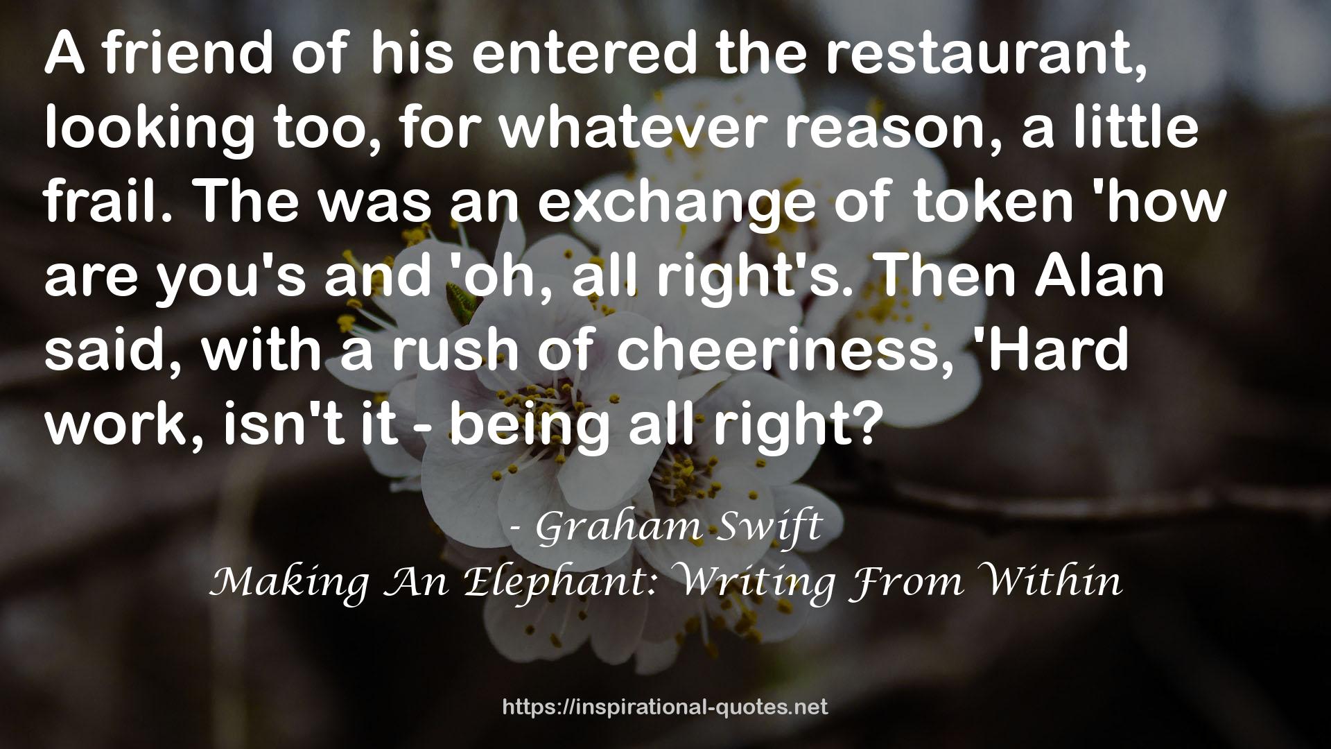 Making An Elephant: Writing From Within QUOTES
