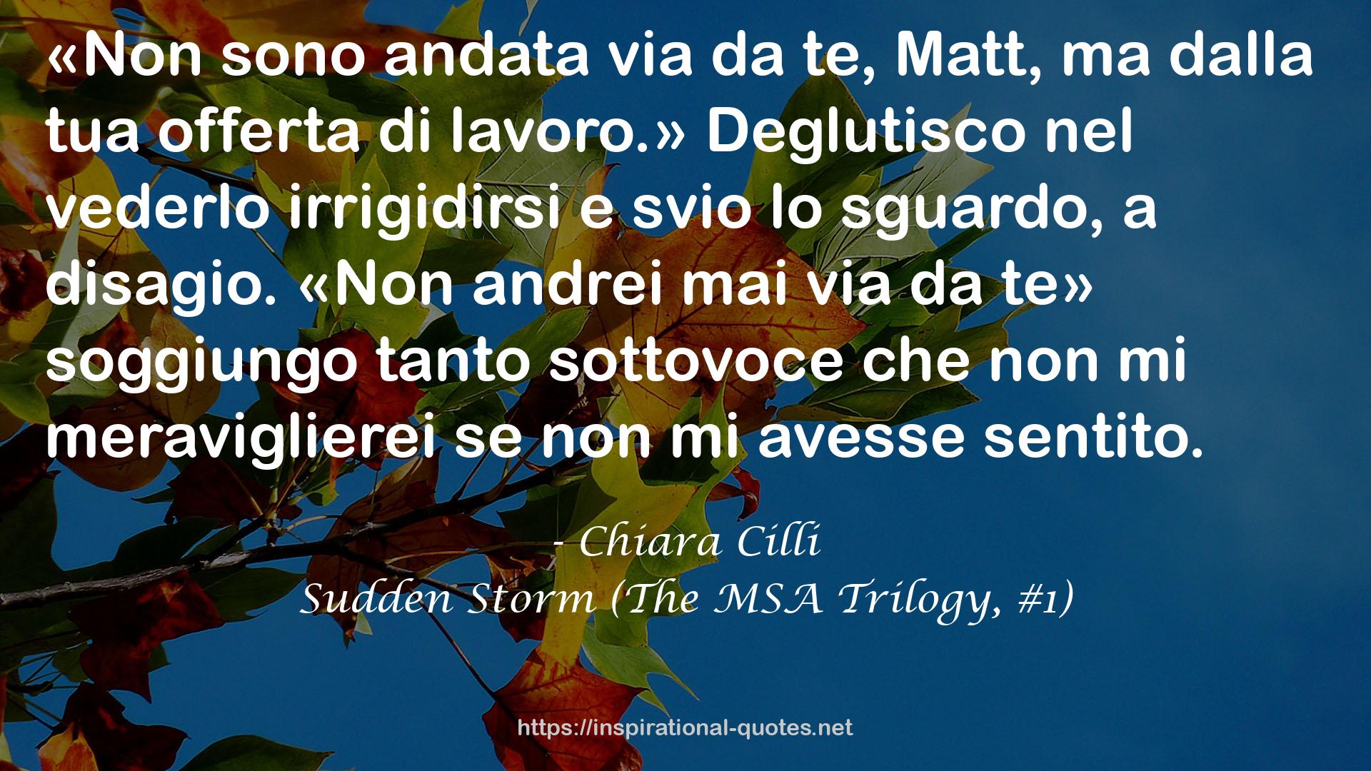 Sudden Storm (The MSA Trilogy, #1) QUOTES