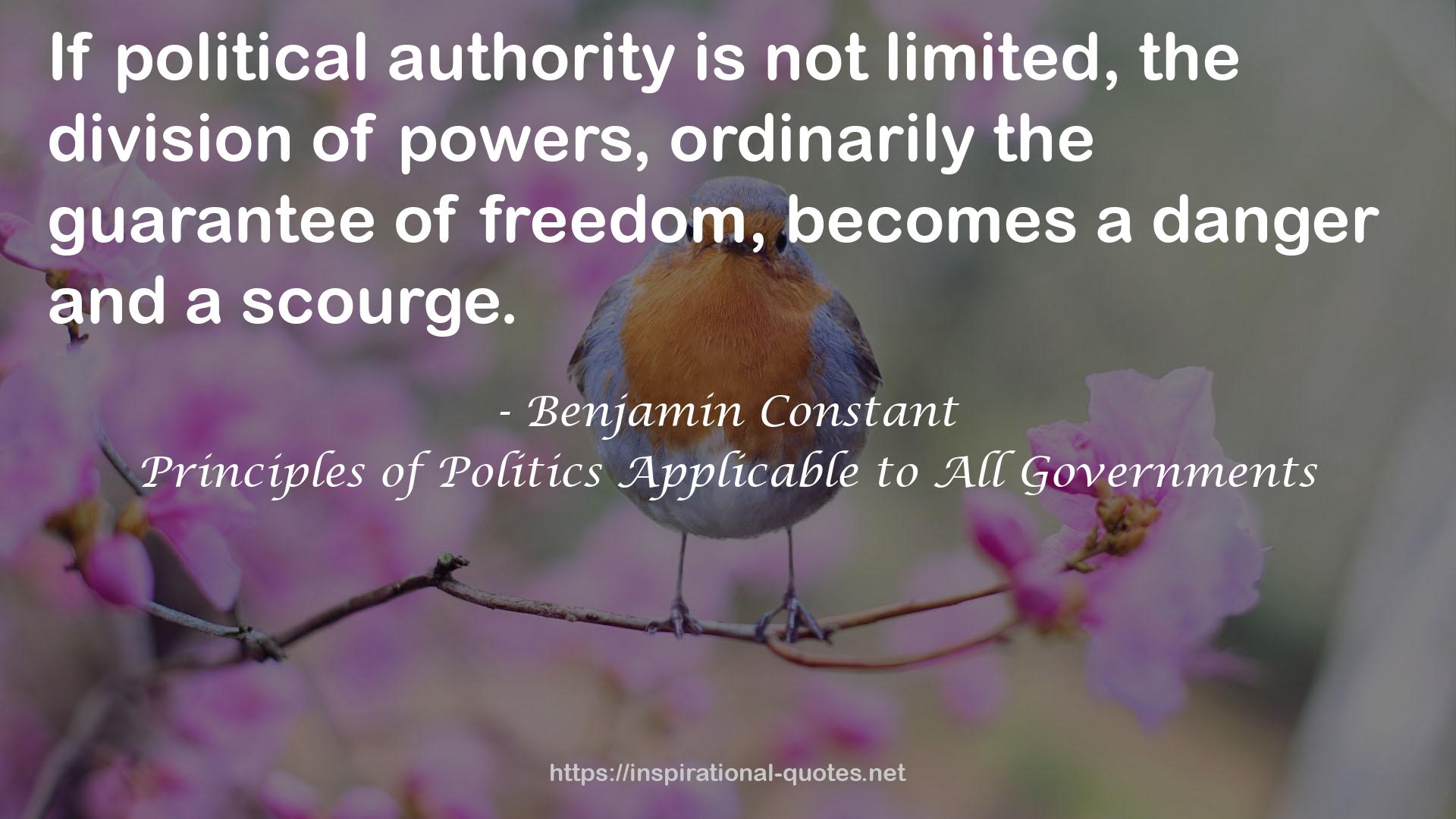 Principles of Politics Applicable to All Governments QUOTES