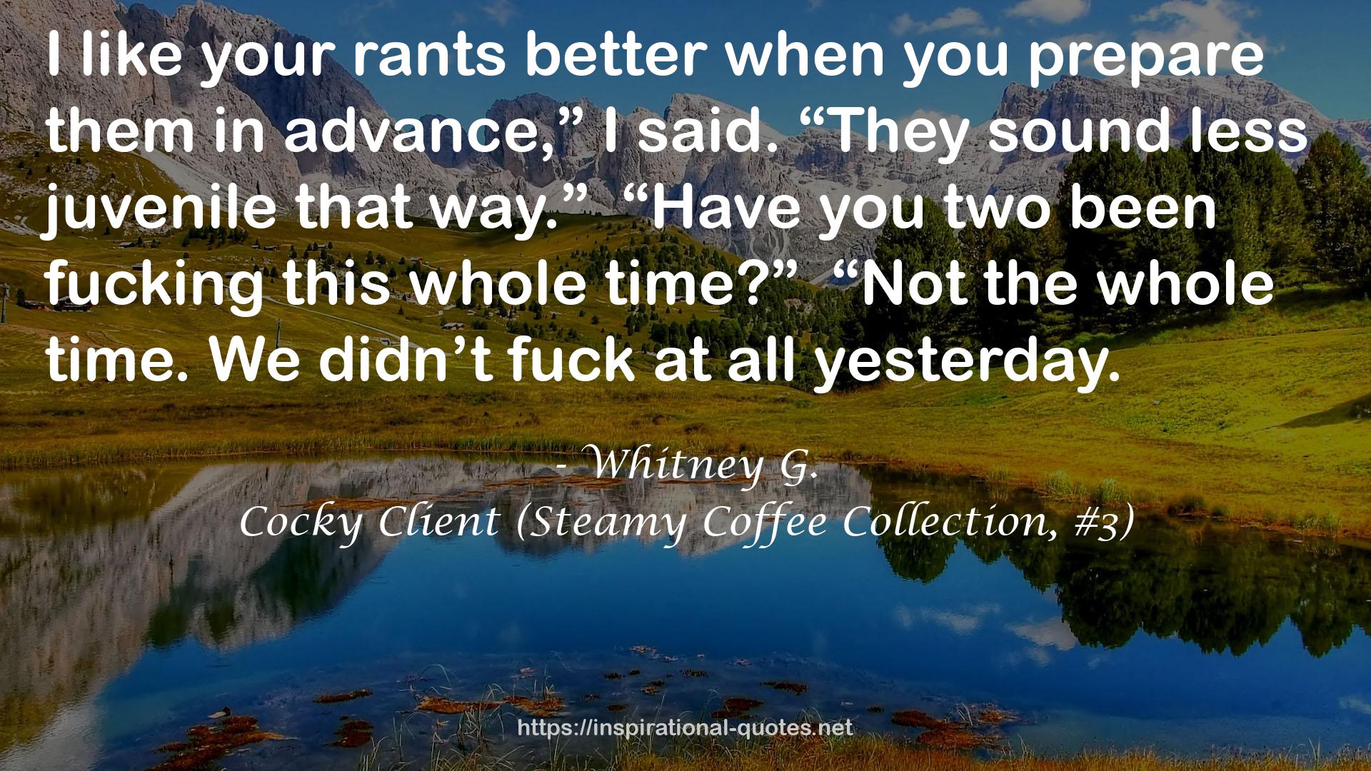 Cocky Client (Steamy Coffee Collection, #3) QUOTES