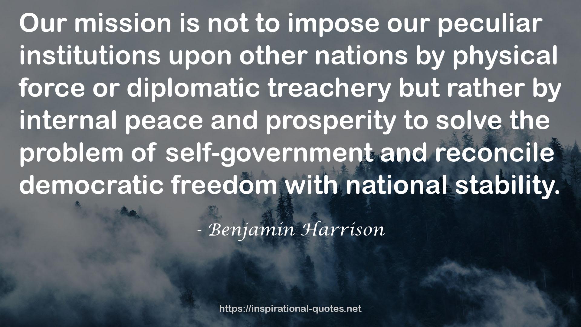 Benjamin Harrison QUOTES