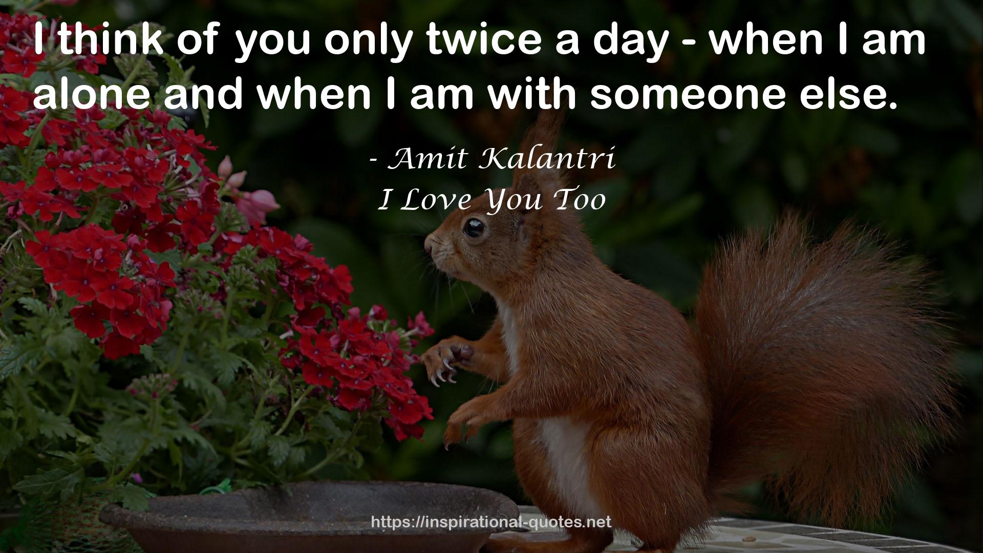 I Love You Too QUOTES