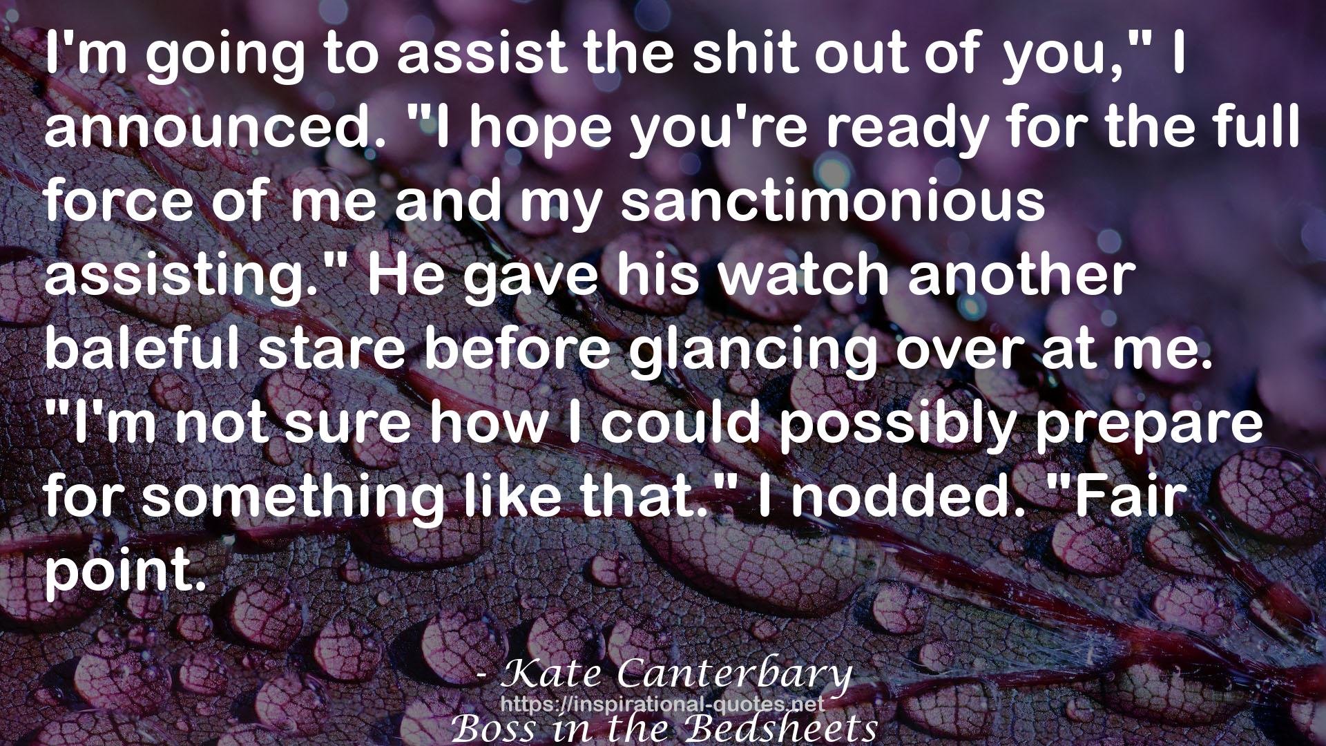 Kate Canterbary QUOTES