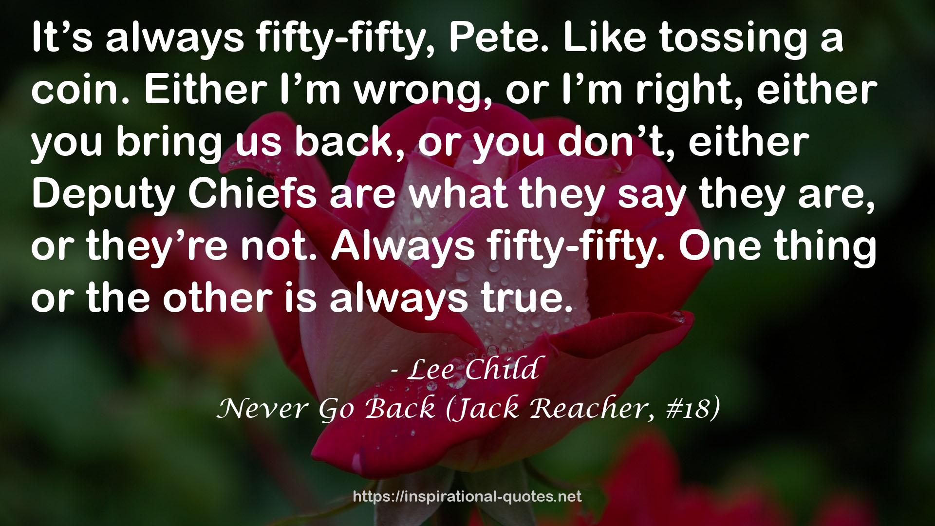 Never Go Back (Jack Reacher, #18) QUOTES