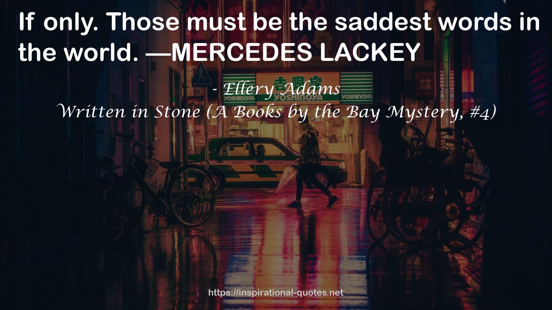 Written in Stone (A Books by the Bay Mystery, #4) QUOTES