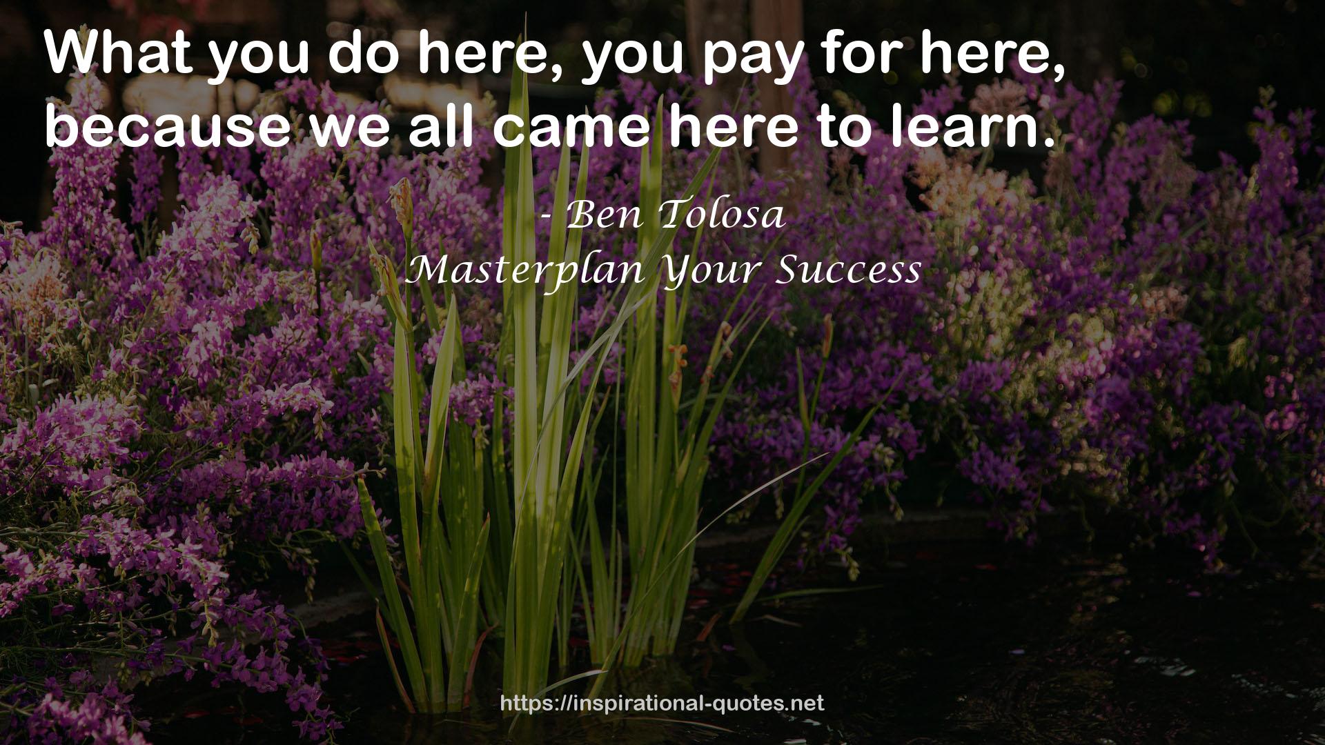 Masterplan Your Success QUOTES