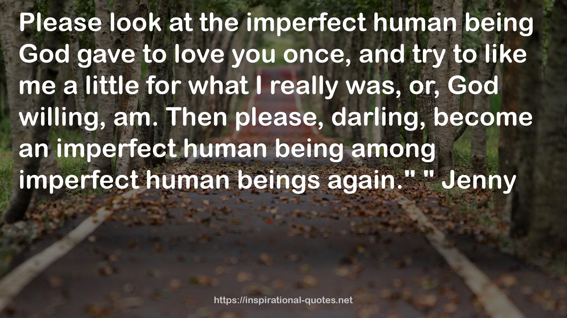 imperfect human beings  QUOTES