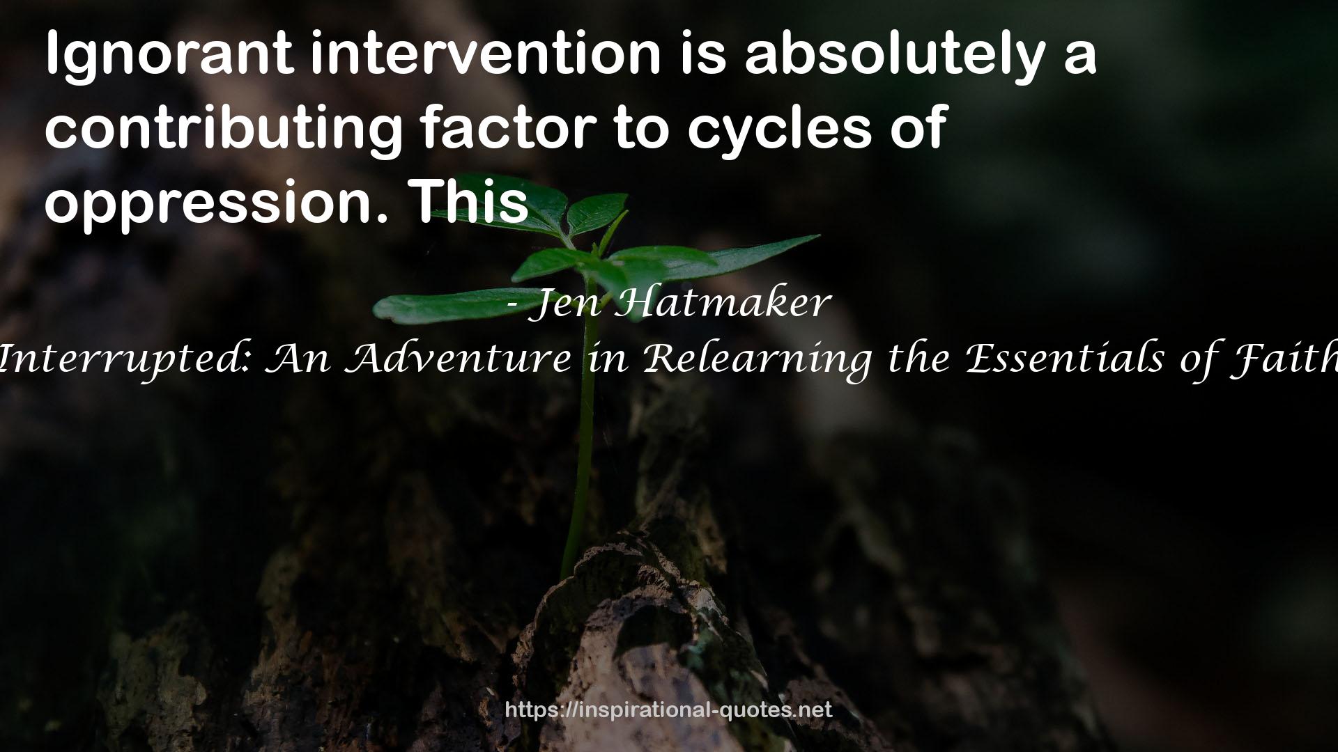 Interrupted: An Adventure in Relearning the Essentials of Faith QUOTES