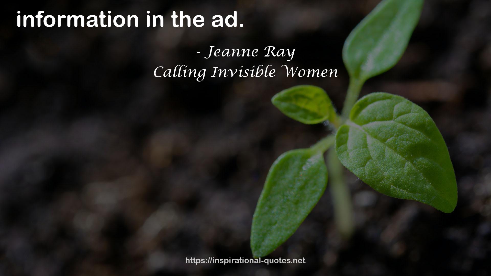 Jeanne Ray QUOTES