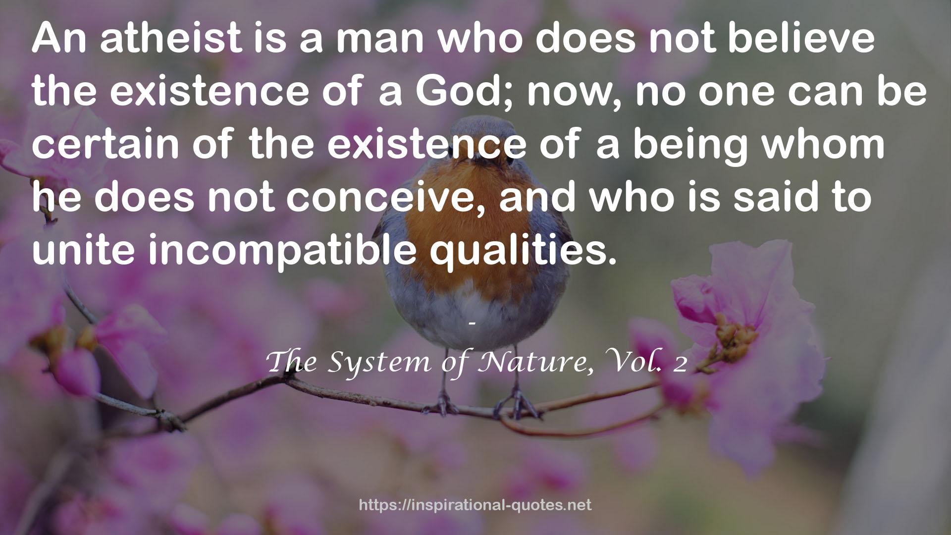 The System of Nature, Vol. 2 QUOTES