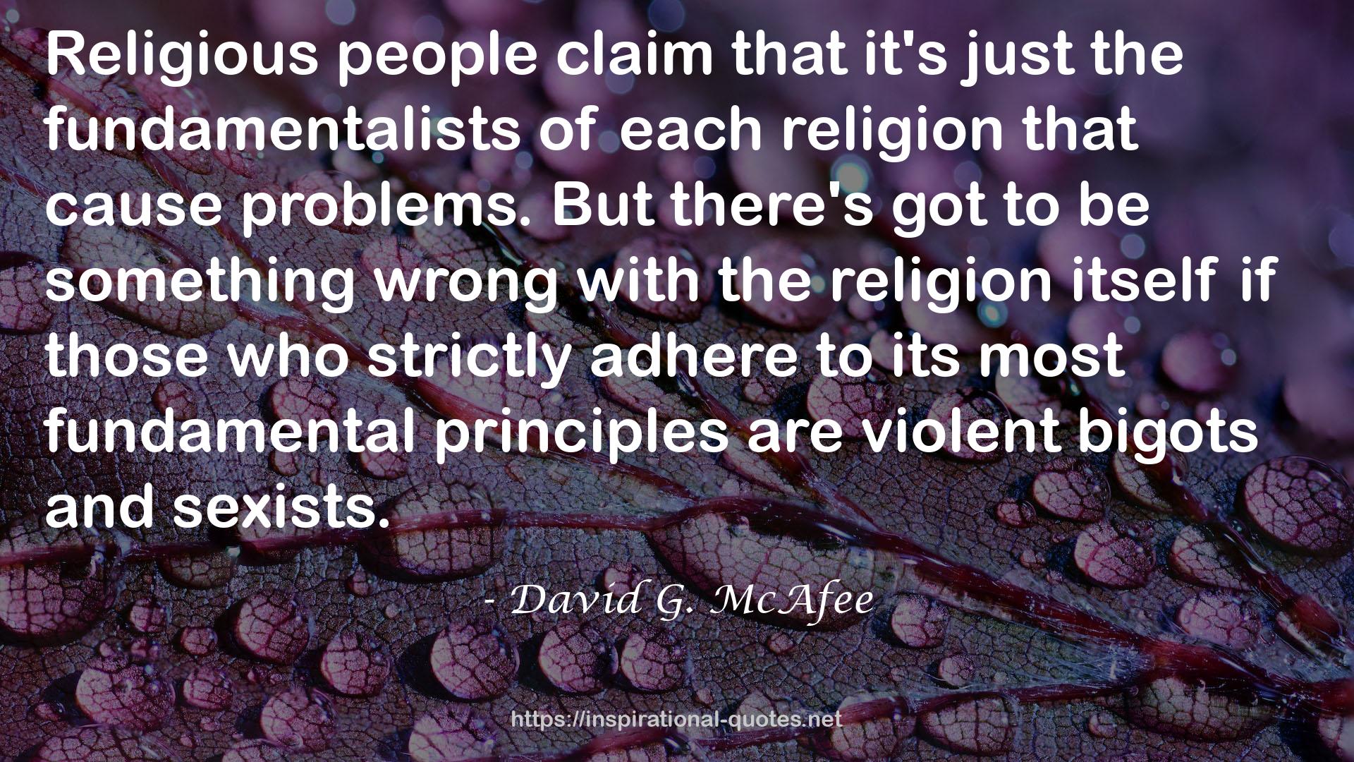 David G. McAfee QUOTES