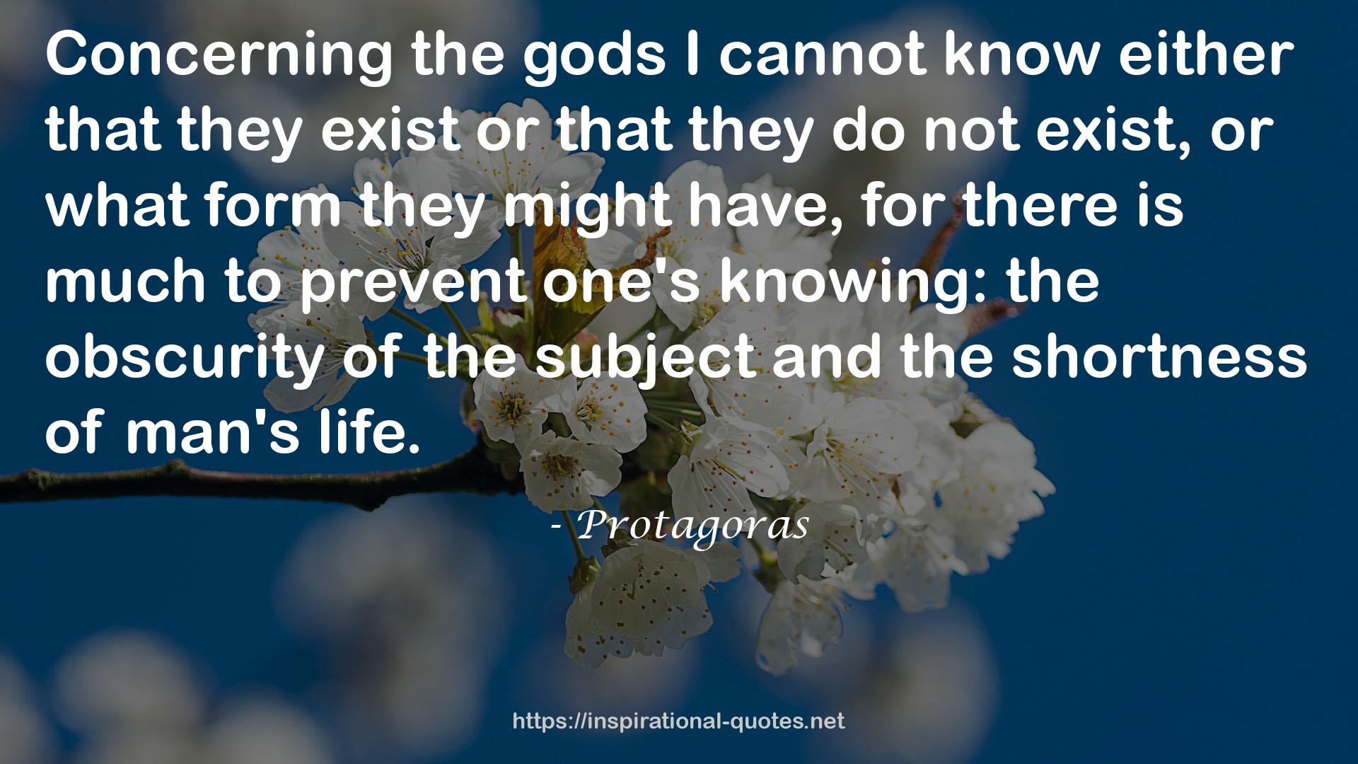 Protagoras QUOTES