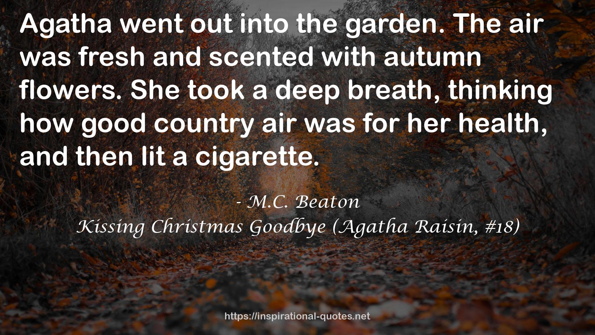 Kissing Christmas Goodbye (Agatha Raisin, #18) QUOTES