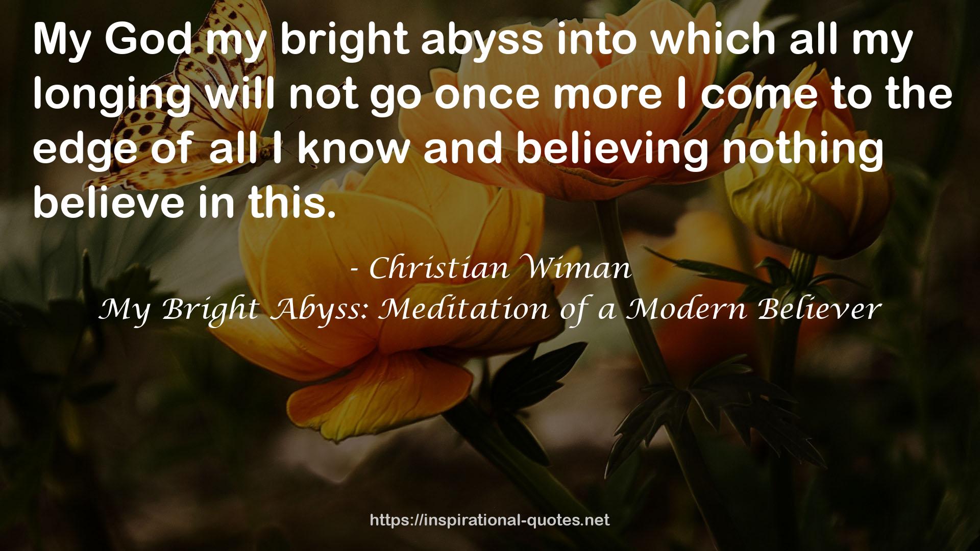 Christian Wiman QUOTES