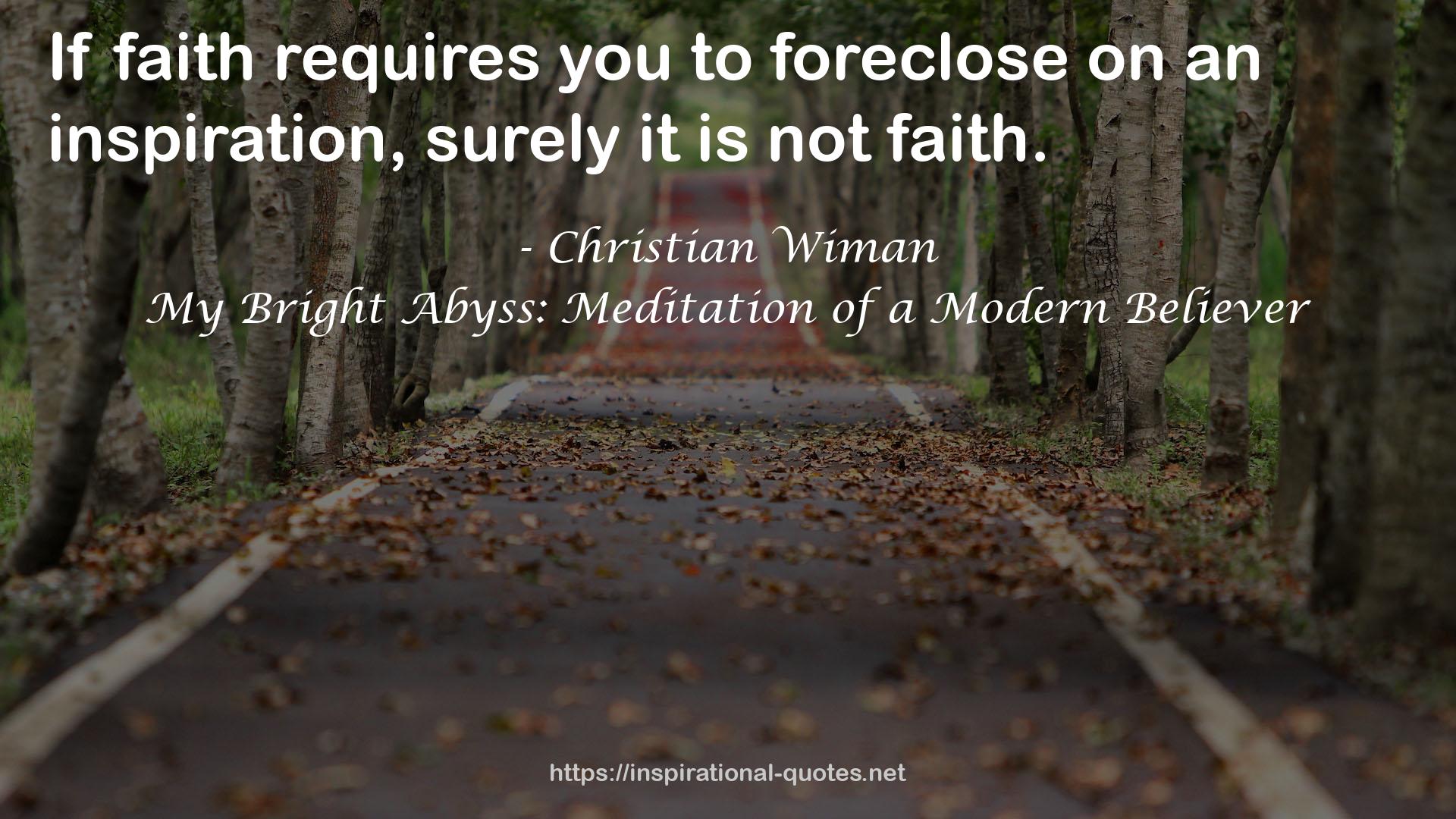My Bright Abyss: Meditation of a Modern Believer QUOTES