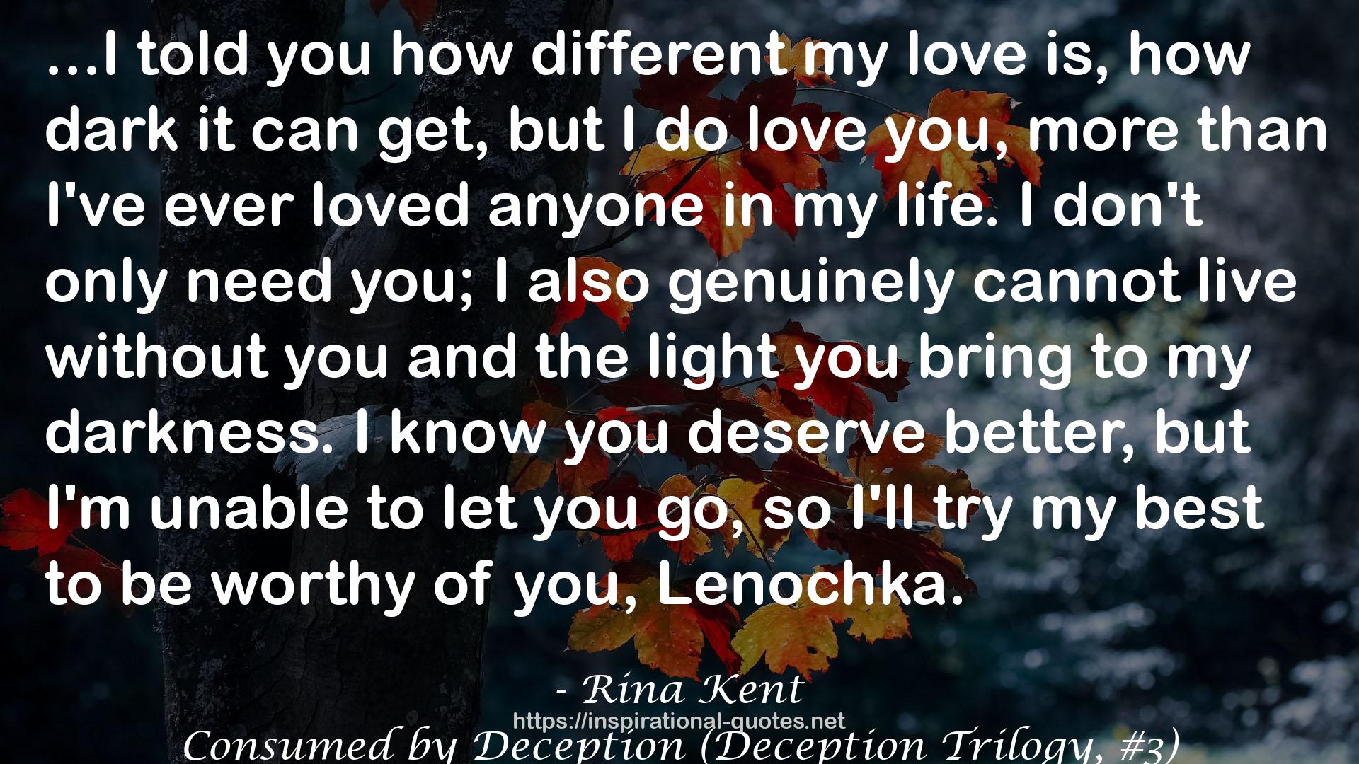 Consumed by Deception (Deception Trilogy, #3) QUOTES