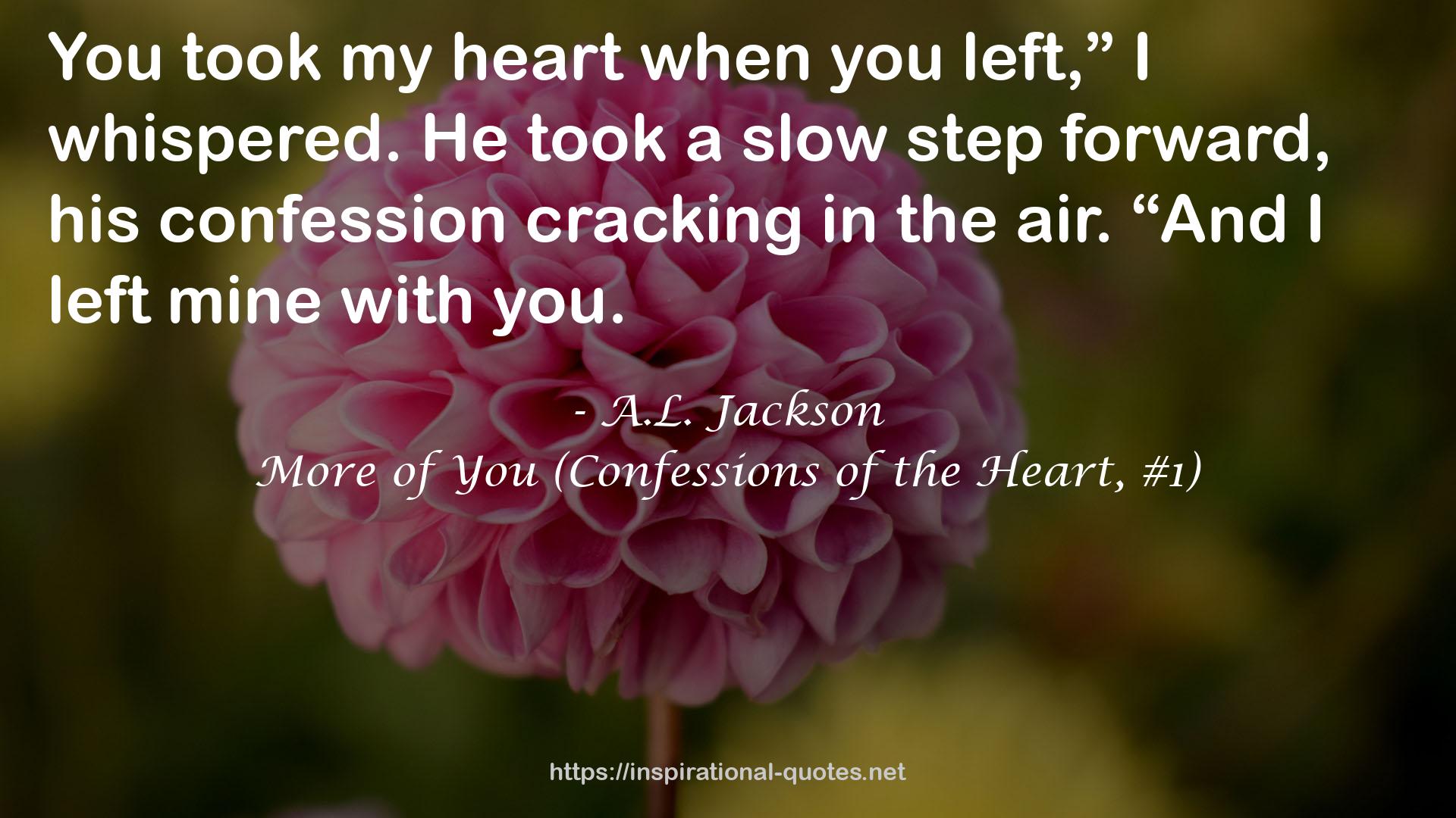 More of You (Confessions of the Heart, #1) QUOTES