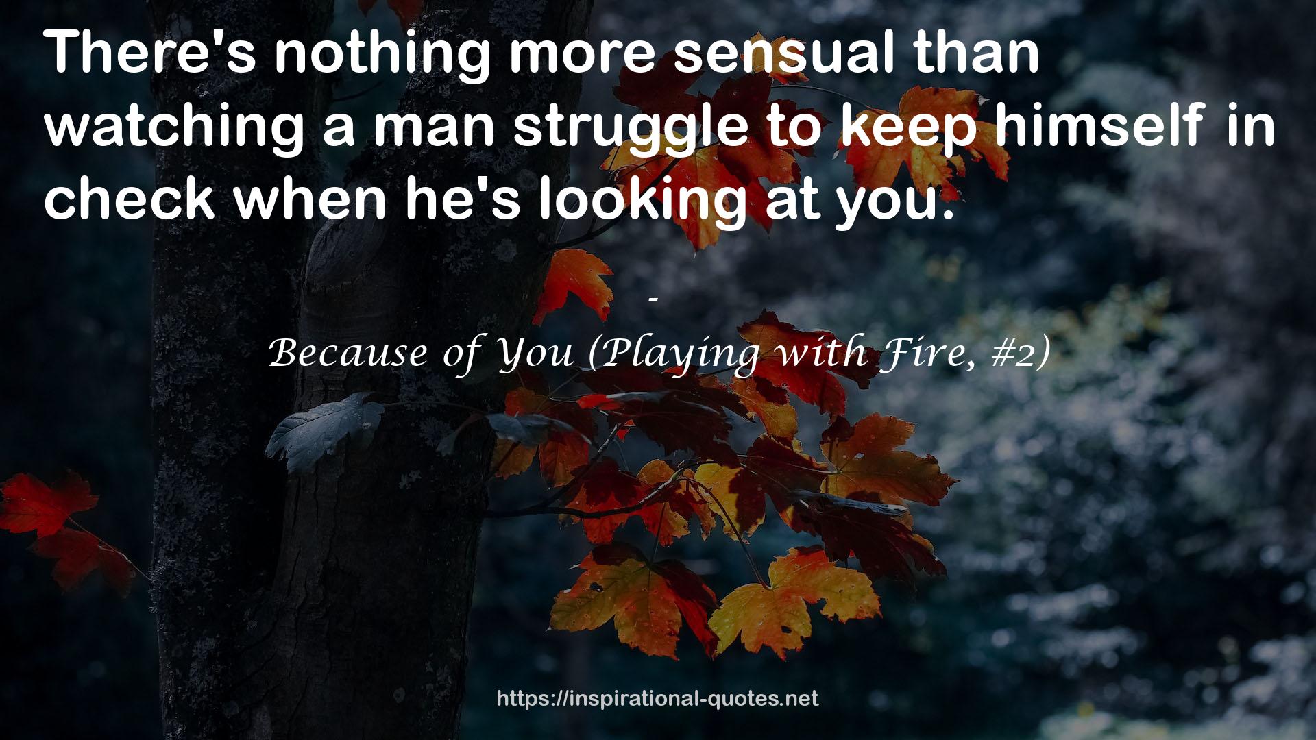 Because of You (Playing with Fire, #2) QUOTES